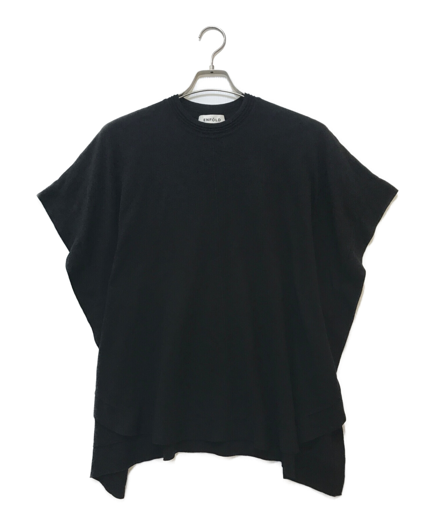 中古・古着通販】ENFOLD (エンフォルド) ROUND-HEM PULLOVER ブラック 