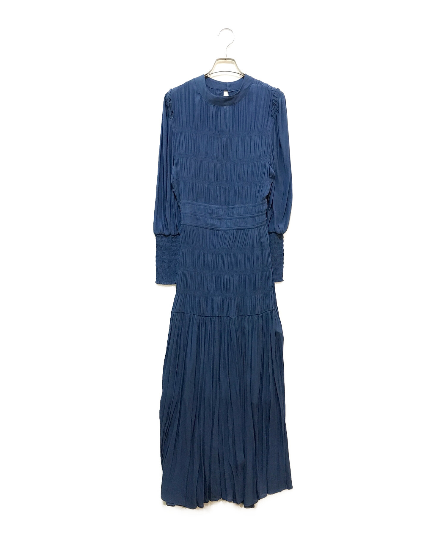 AMERI (アメリ) REFINED SHIRRING DRESS ブルー サイズ:M 未使用品