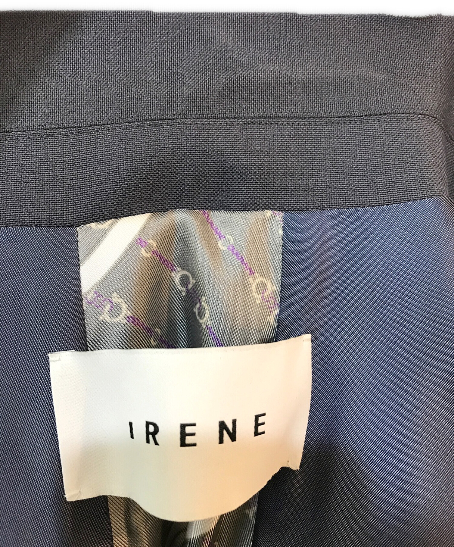 中古・古着通販】IRENE (アイレネ) スカーフジャケット ネイビー