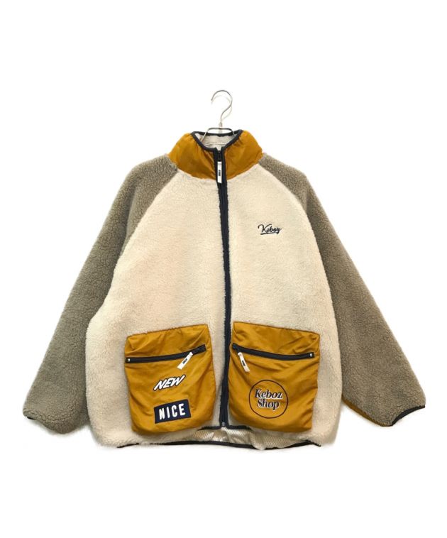 中古・古着通販】KEBOZ (ケボズ) ボアジャケット ベージュ×アイボリー