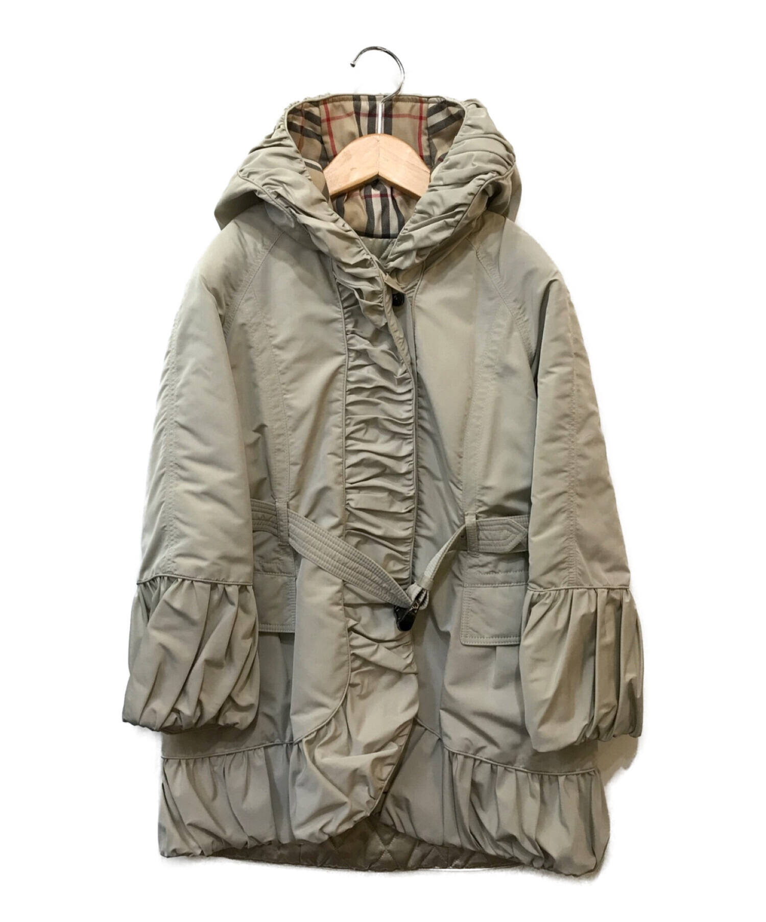 中古・古着通販】BURBERRY (バーバリー) ダウンコート ベージュ サイズ  