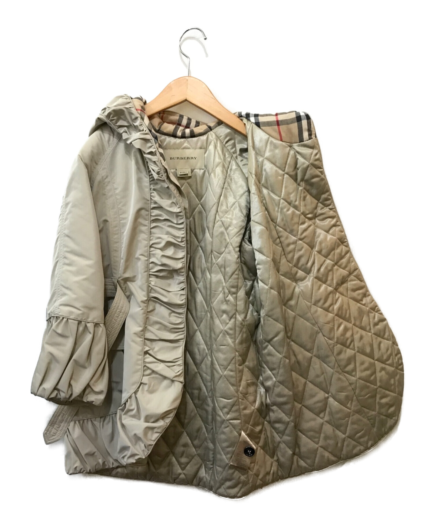 中古・古着通販】BURBERRY (バーバリー) ダウンコート ベージュ サイズ  