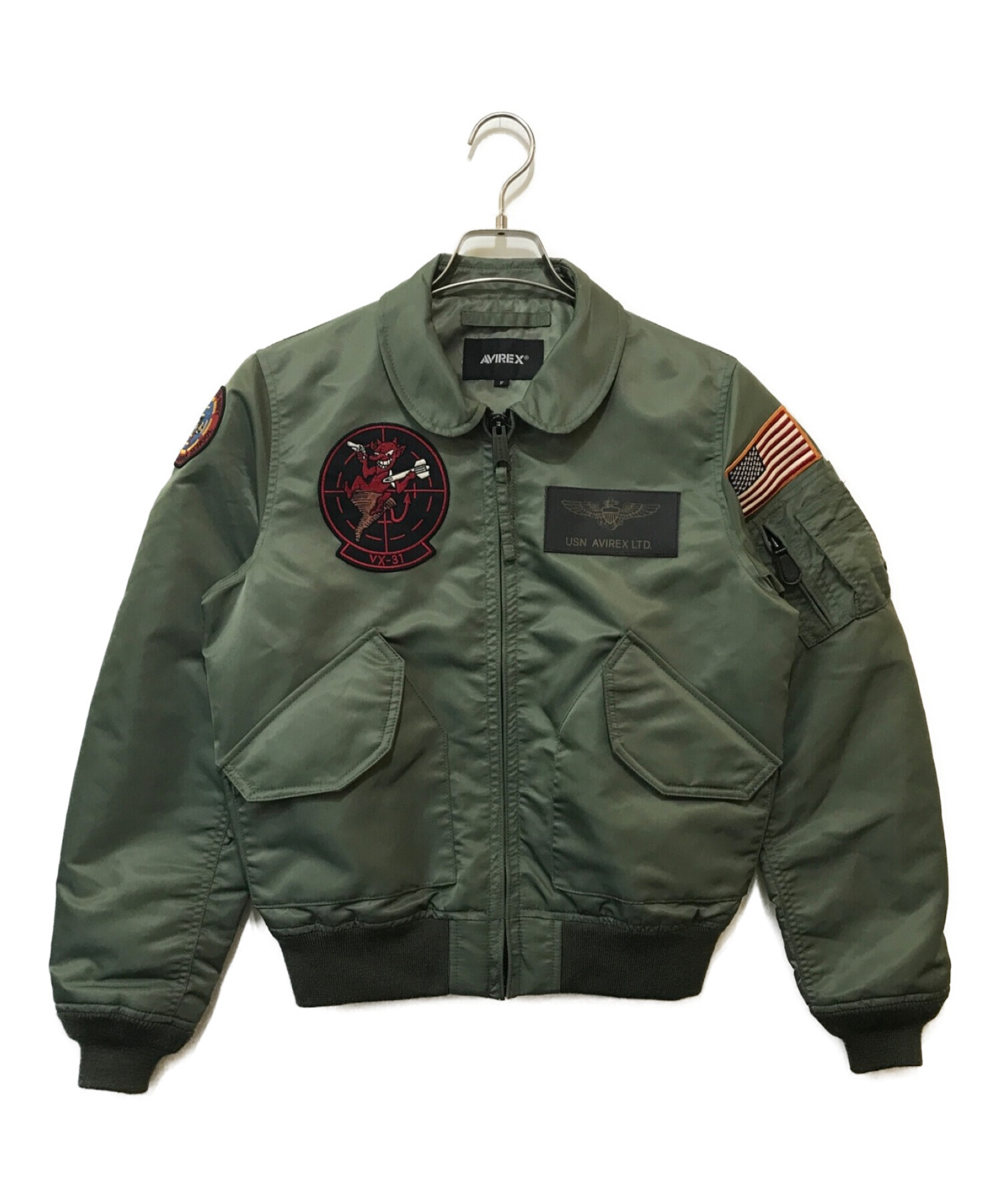 中古・古着通販】AVIREX (アヴィレックス) FLIGHT JACKET オリーブ 