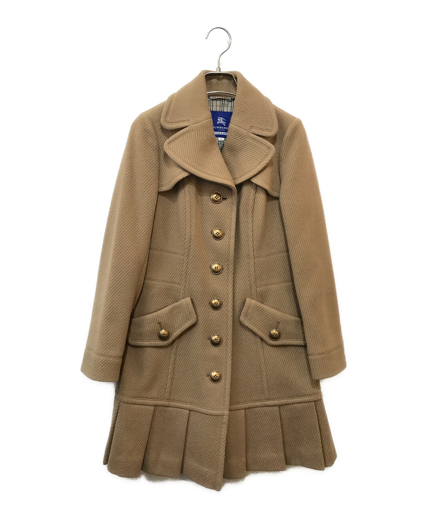 BURBERRY BLUE LABEL ベージュウールコート Burberry ウールコートベージュブルーレーベル