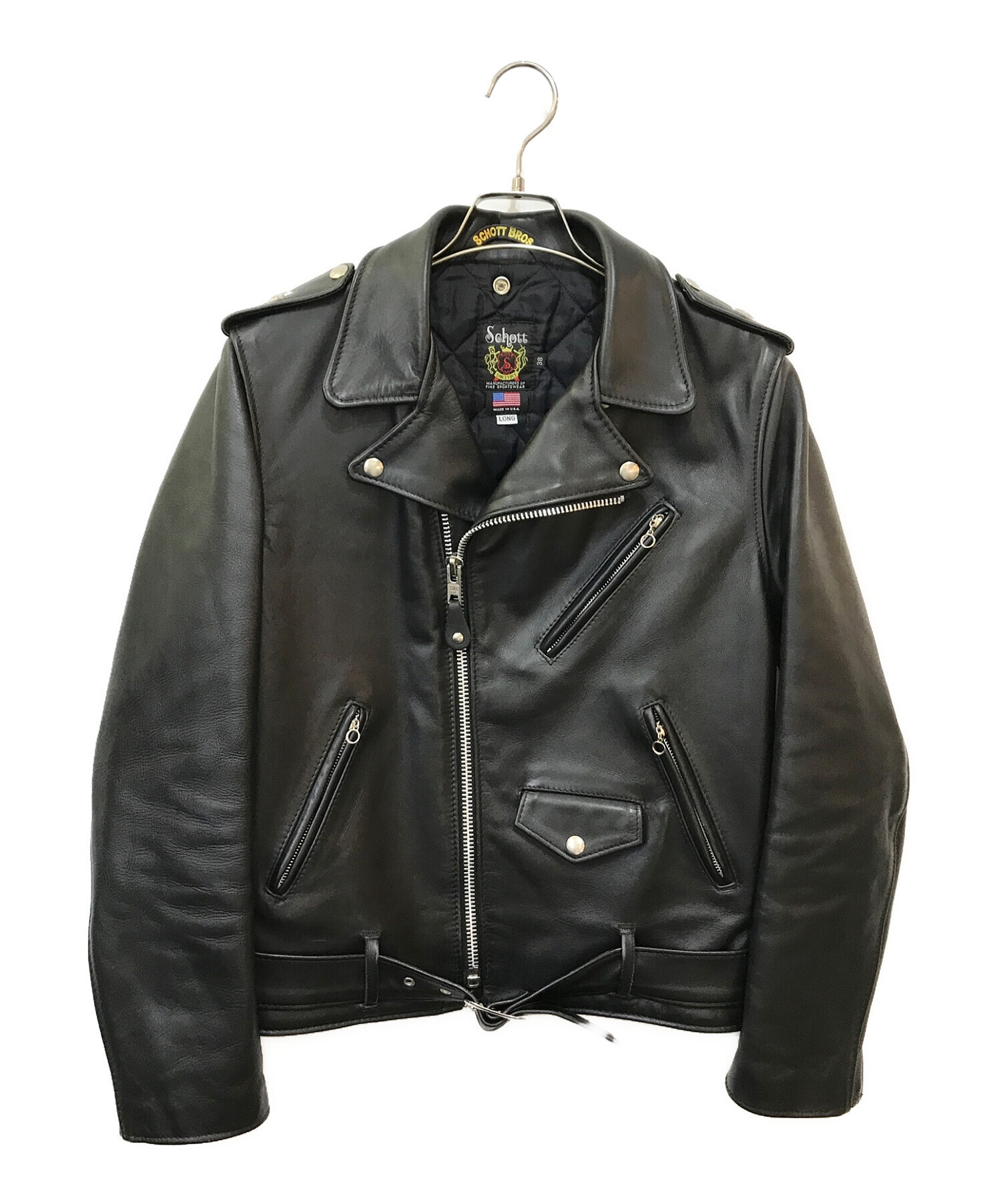 ダブルライダースジャケット 38サイズ レザー 613UST Schottライダース