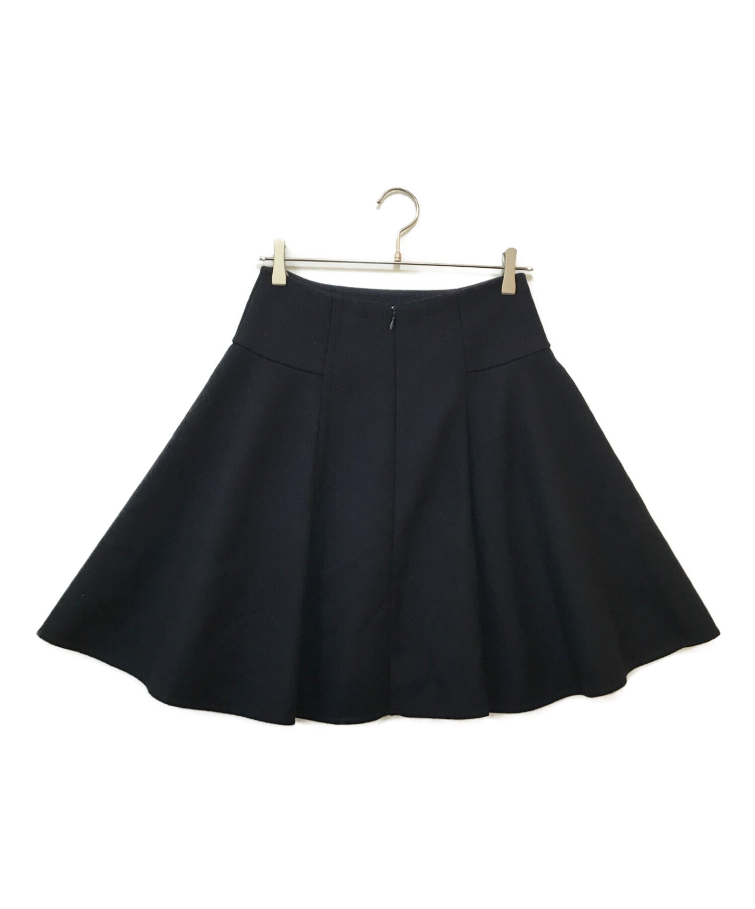 中古・古着通販】PRADA (プラダ) ウールフレアスカート ネイビー  