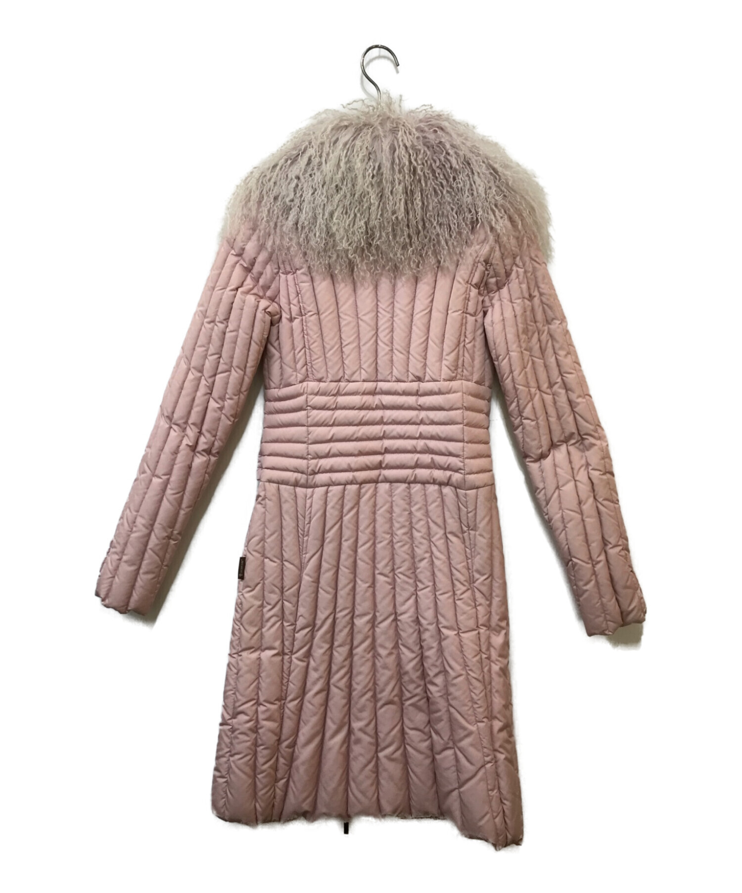 中古・古着通販】MONCLER (モンクレール) ロングダウンコート ピンク 