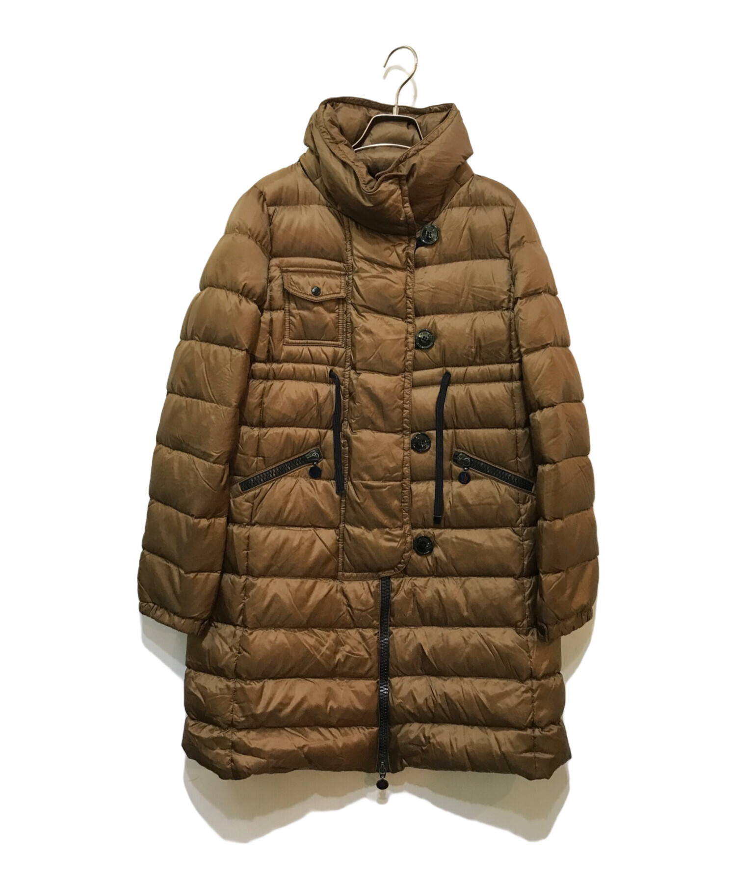 中古・古着通販】MONCLER (モンクレール) LIBELLULEロングダウンコート 220934997605 ブラウン｜ブランド・古着通販 トレファク公式【TREFAC FASHION】スマホサイト MONCLER ダウンロングベスト 茶色