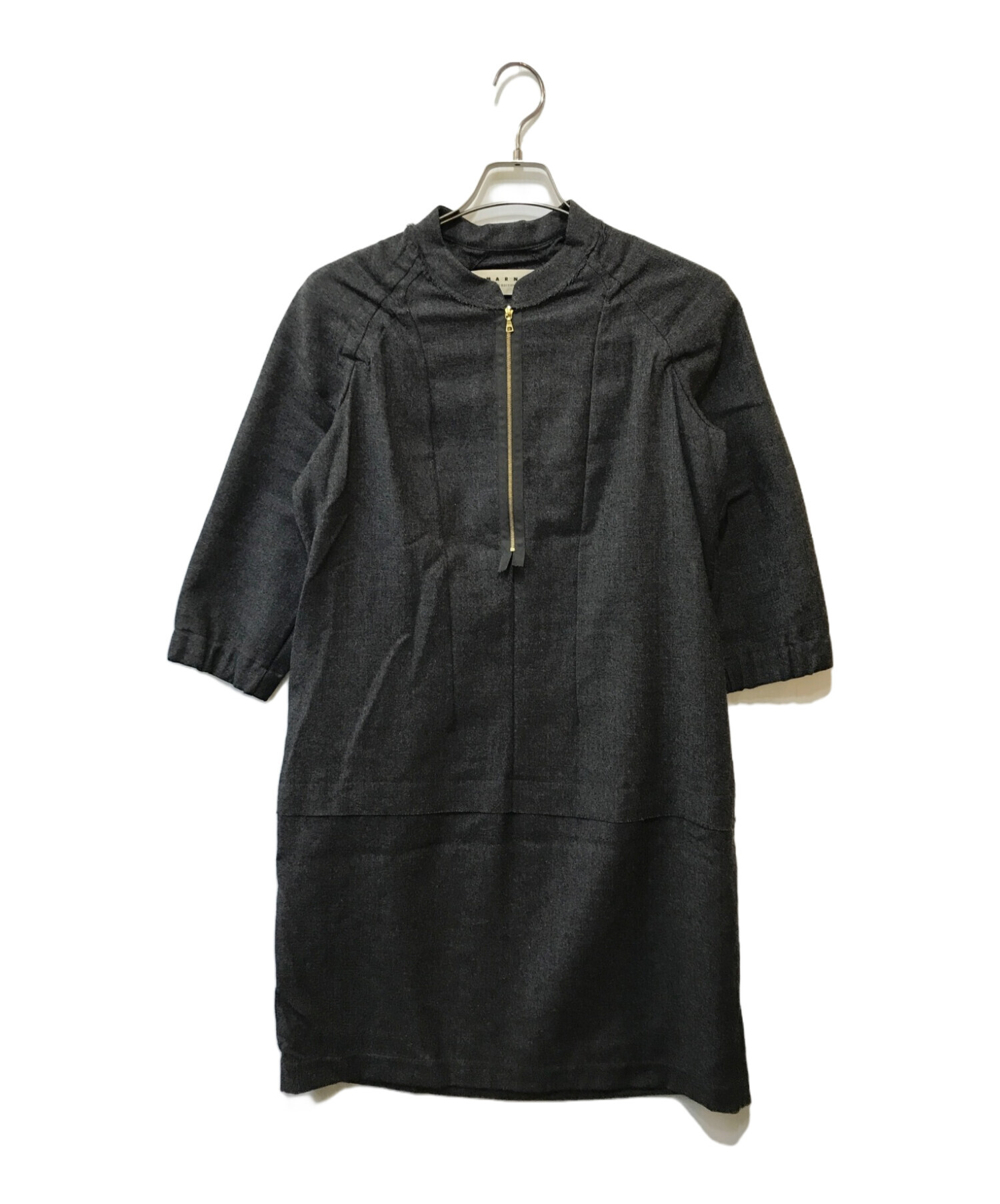 中古・古着通販】MARNI (マルニ) ウールワンピース グレー サイズ:40 