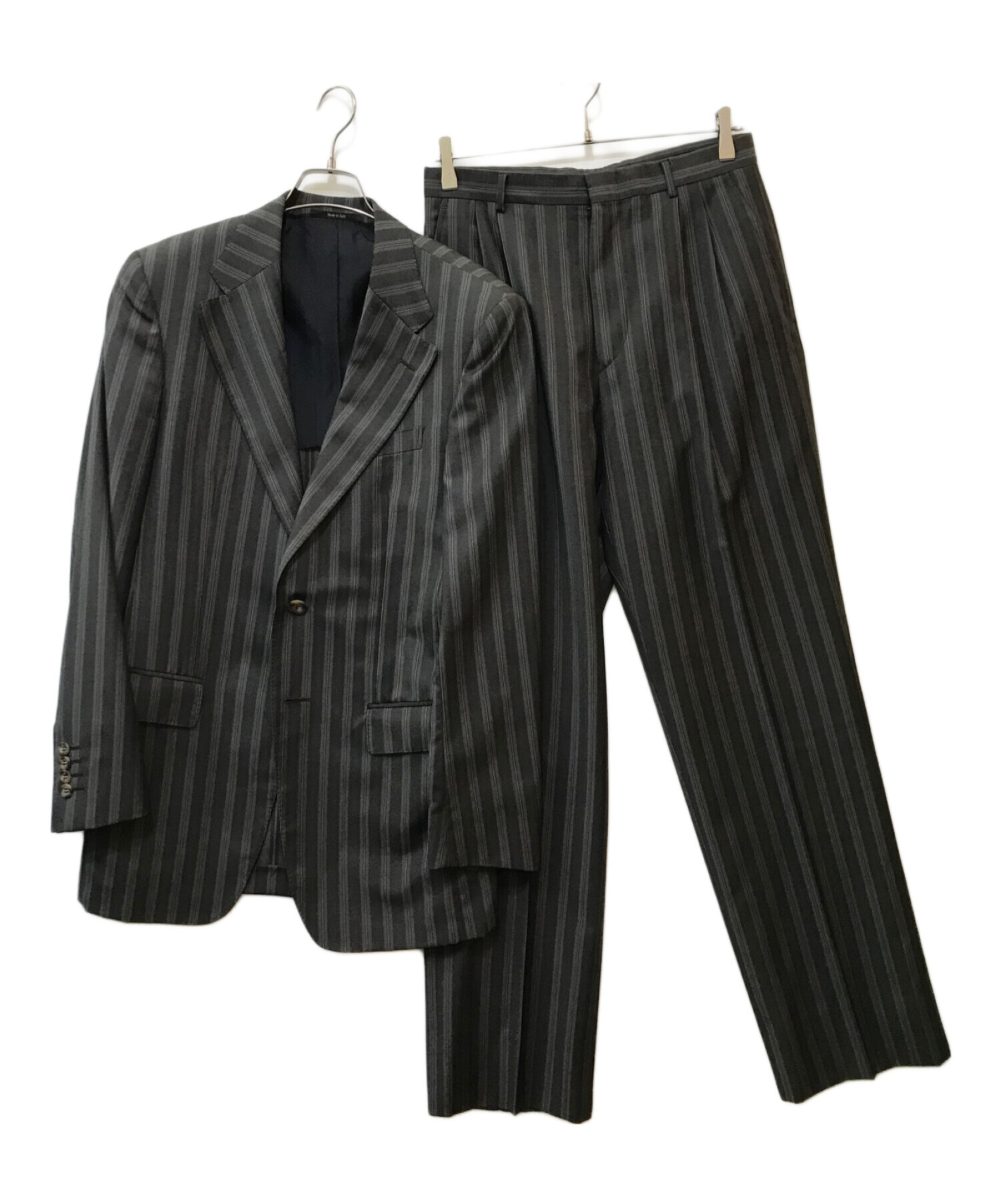 中古・古着通販】VERSACE (ヴェルサーチ) 2Bスーツ グレー サイズ:46  