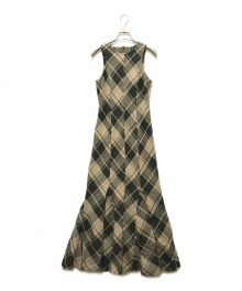 rosarymoon Bias Check Panel Dress