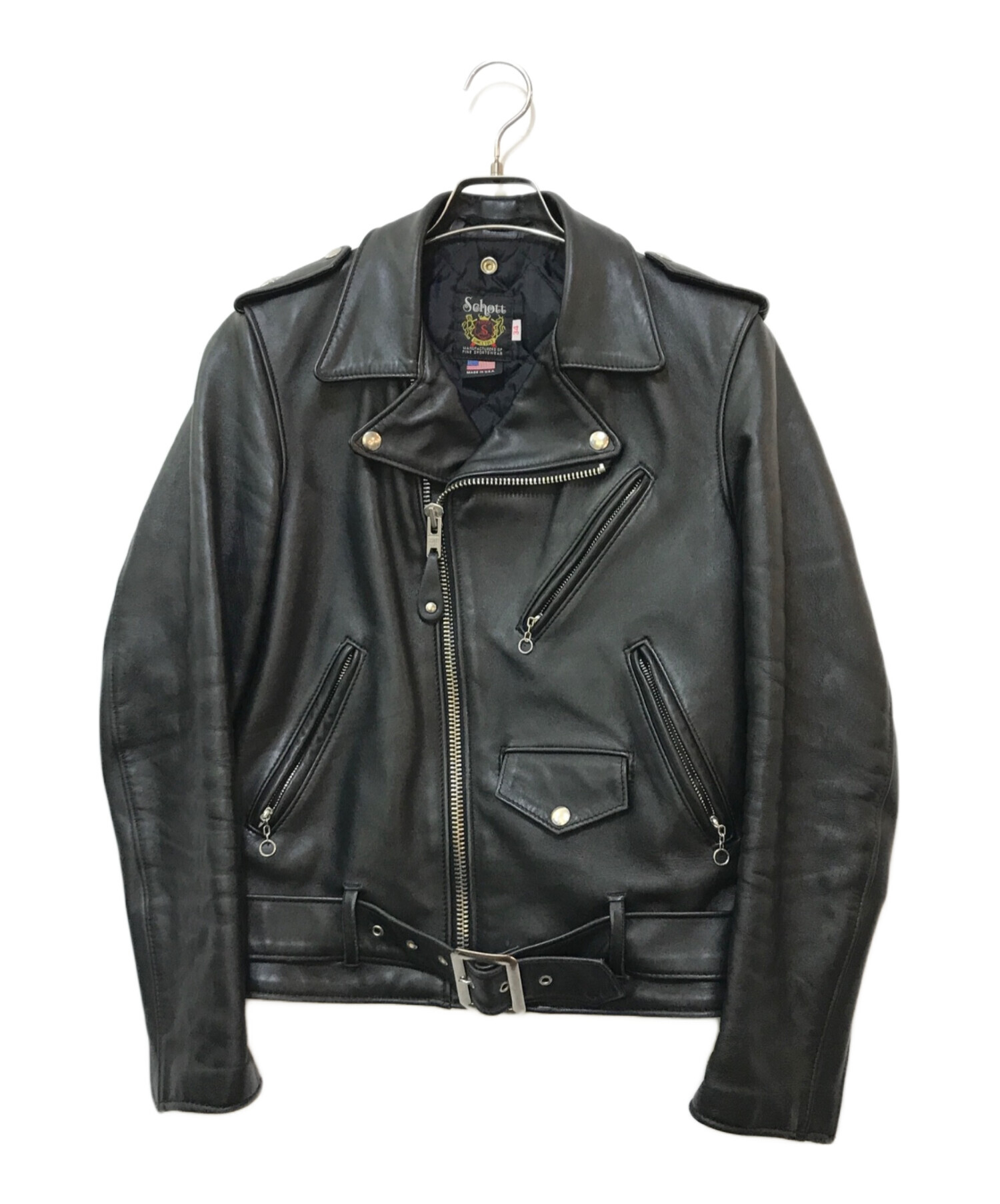 中古・古着通販】Schott (ショット) レザーライダースジャケット 