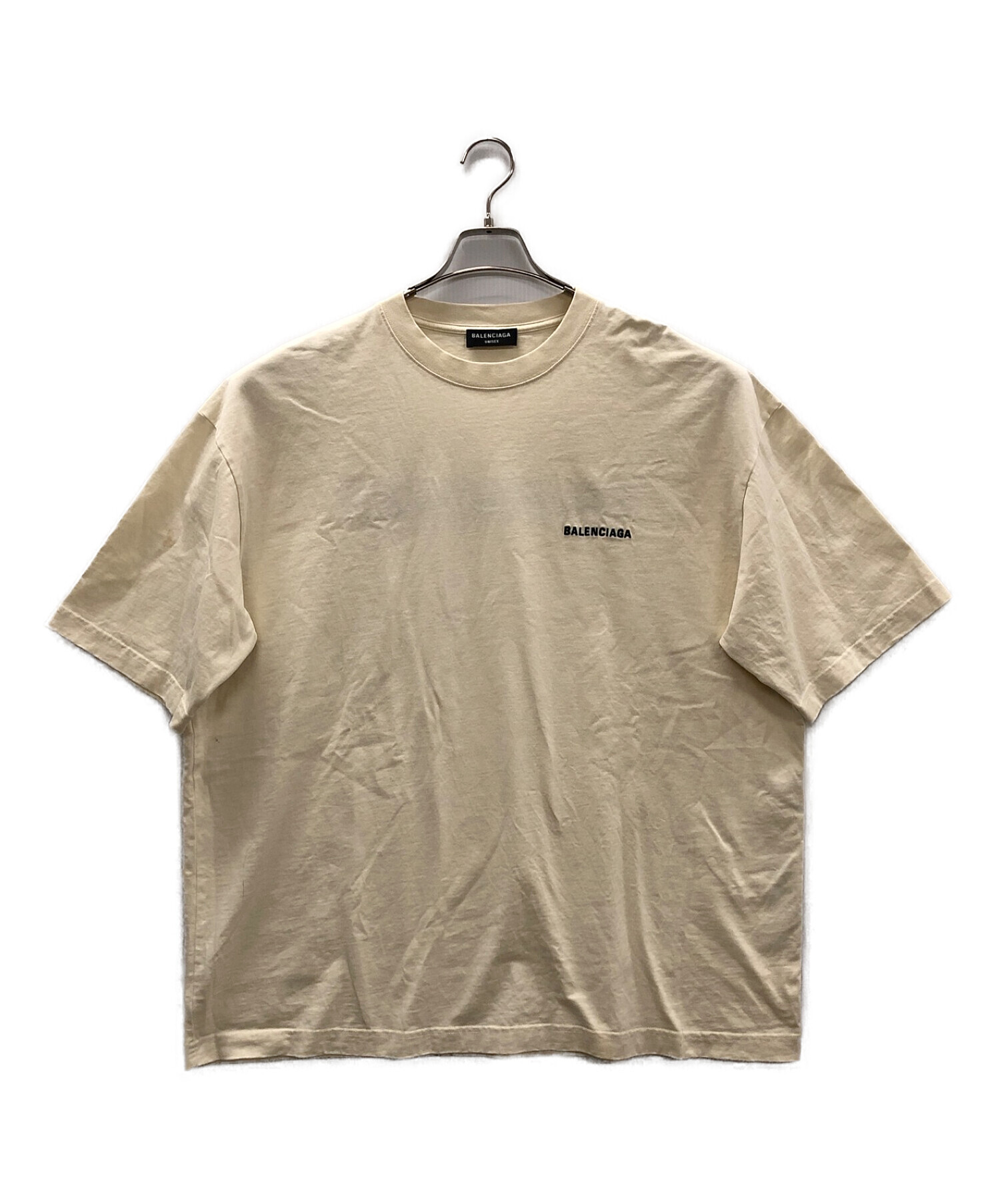 BALENCIAGA (バレンシアガ) ロゴTシャツ アイボリー サイズ:XL