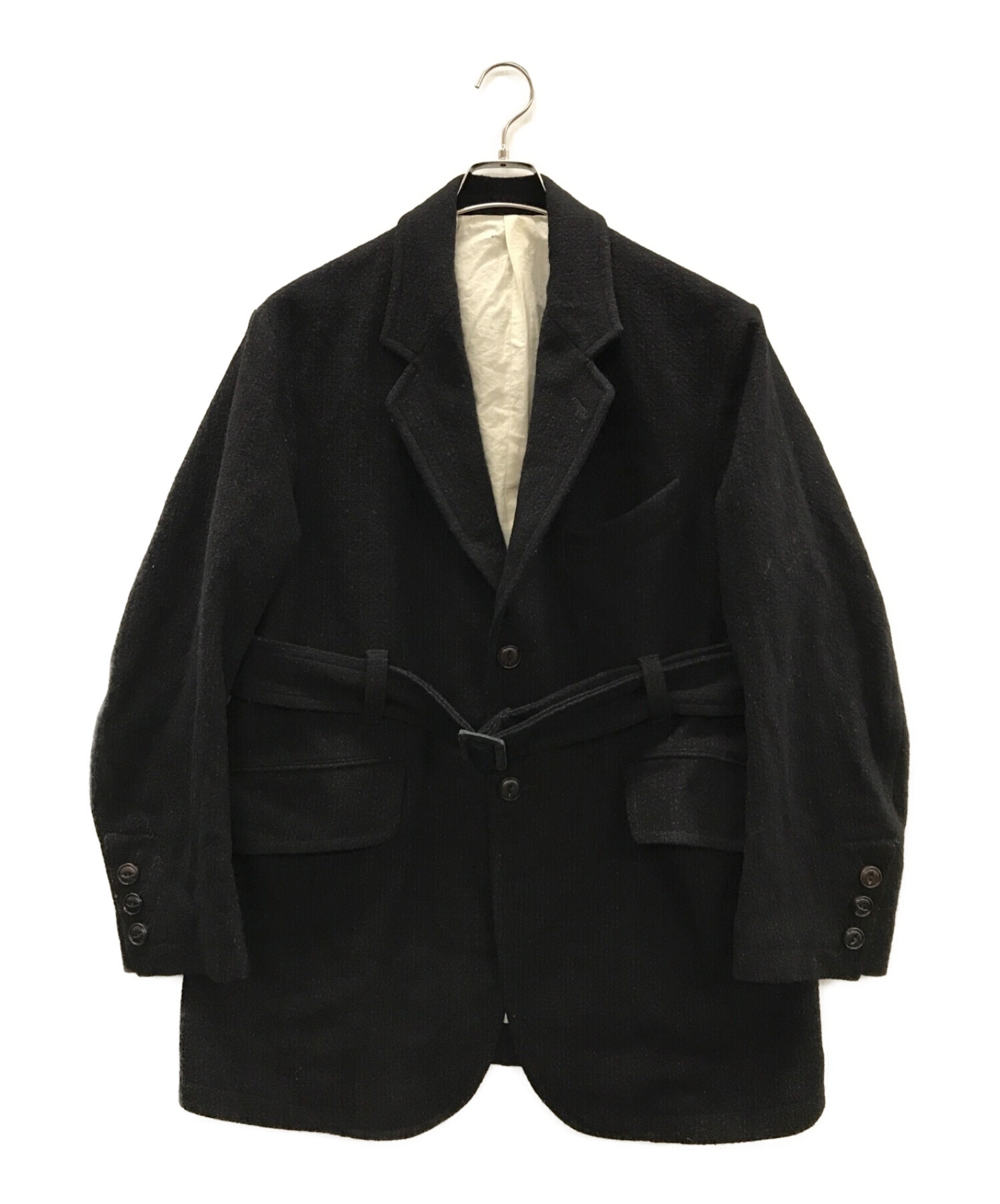 URU (ウル) BELTED JACKET　ウールベルテッドジャケット ブラック サイズ:1