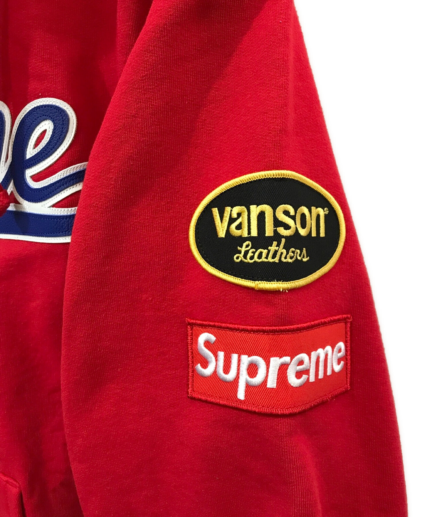 supreme vanson leathers spider web zip up hooded sweatshirt