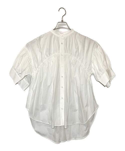 値下げ！un3d バックギャザーシャツ　ホワイト　36サイズ　未使用