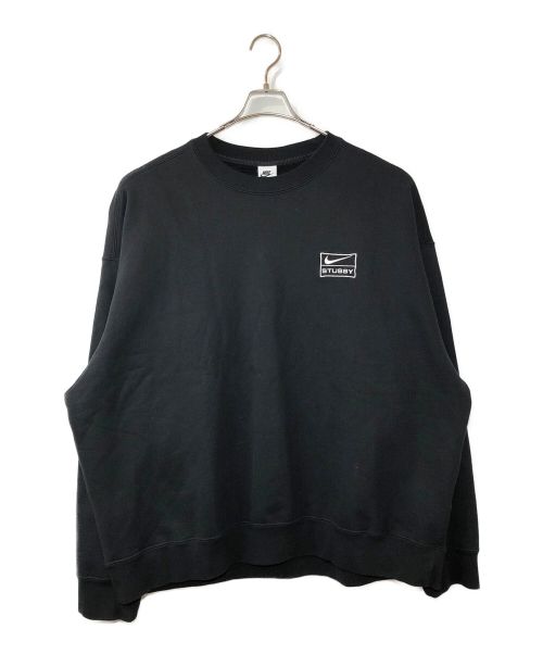 STUSSY × NIKE スウェットシャツ Sサイズ　ブラック