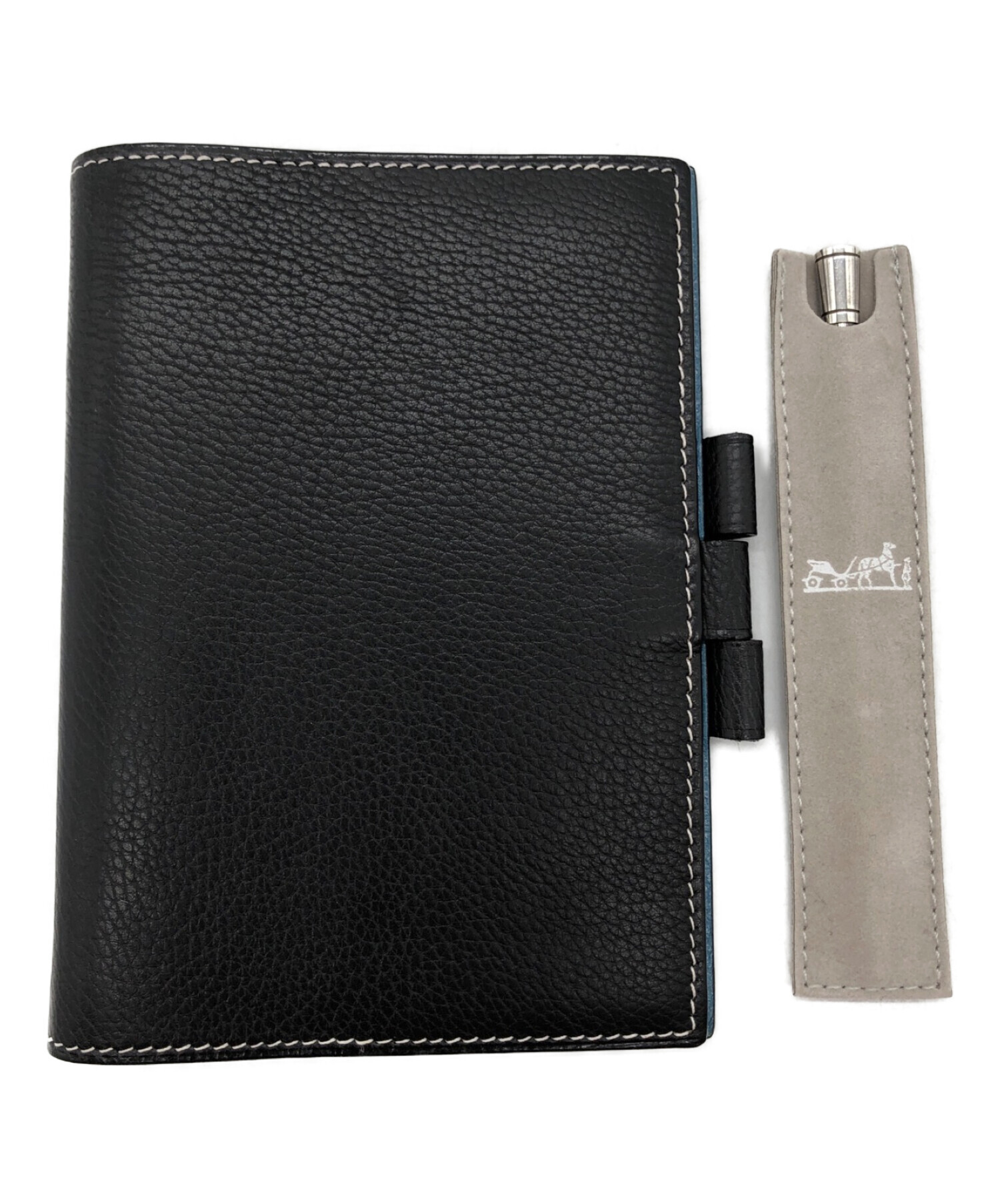 中古・古着通販】HERMES (エルメス) アジェンダGM ブルー×ブラック 