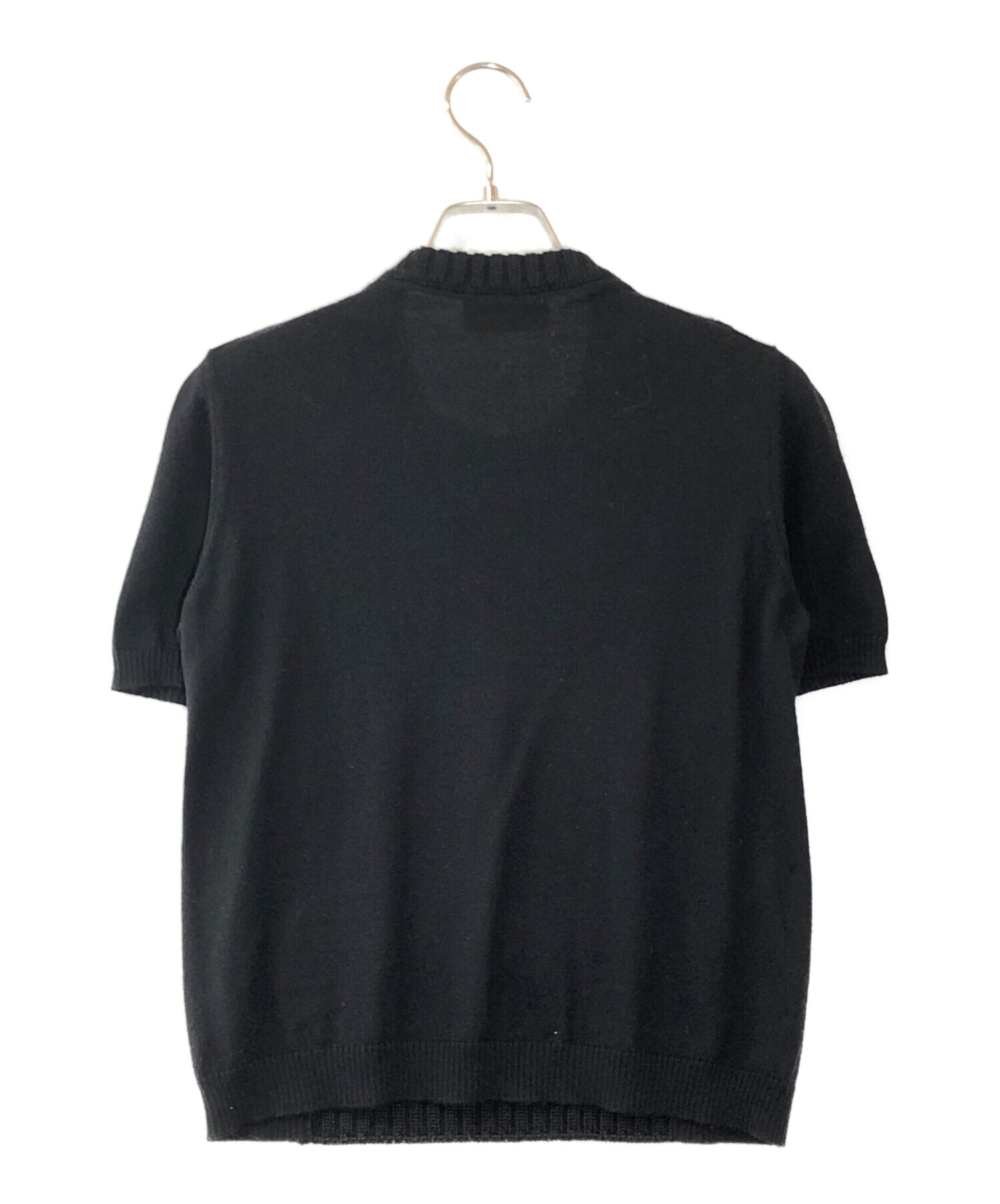 中古・古着通販】PRADA (プラダ) 半袖ニット ブラック サイズ:38 
