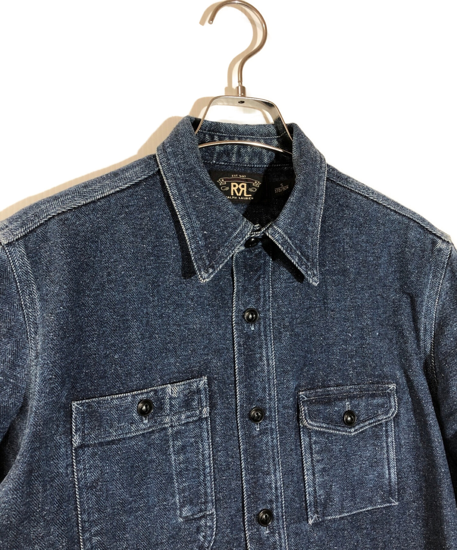 中古・古着通販】RRL (ダブルアールエル) デニムシャツ ネイビー 