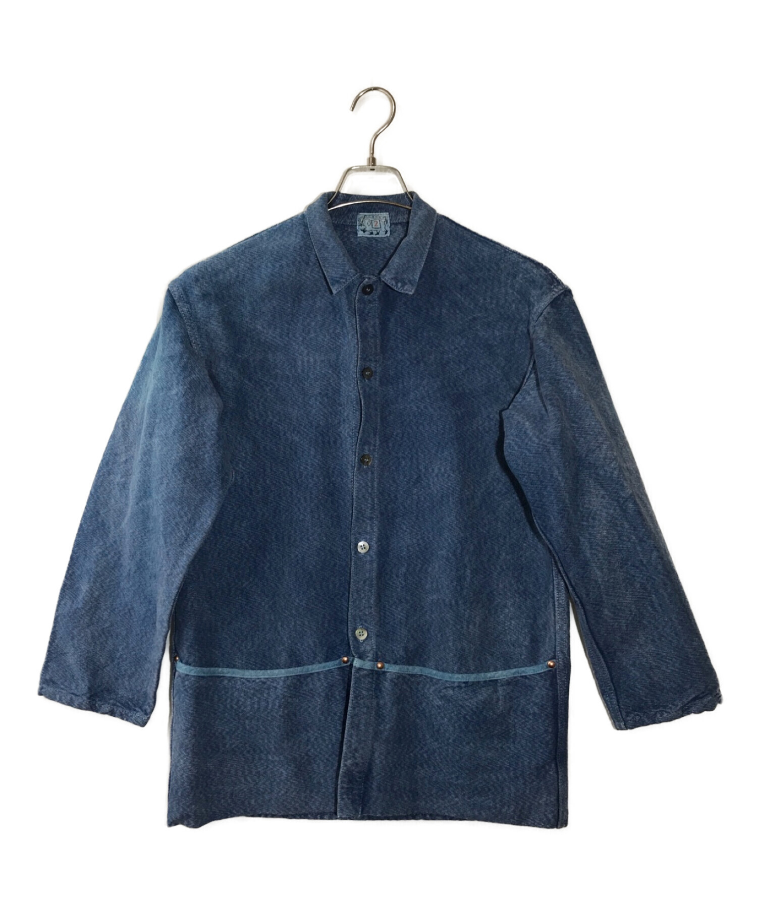 Tender (テンダー) 藍染折畳みポケットシャツ ブルー サイズ:2
