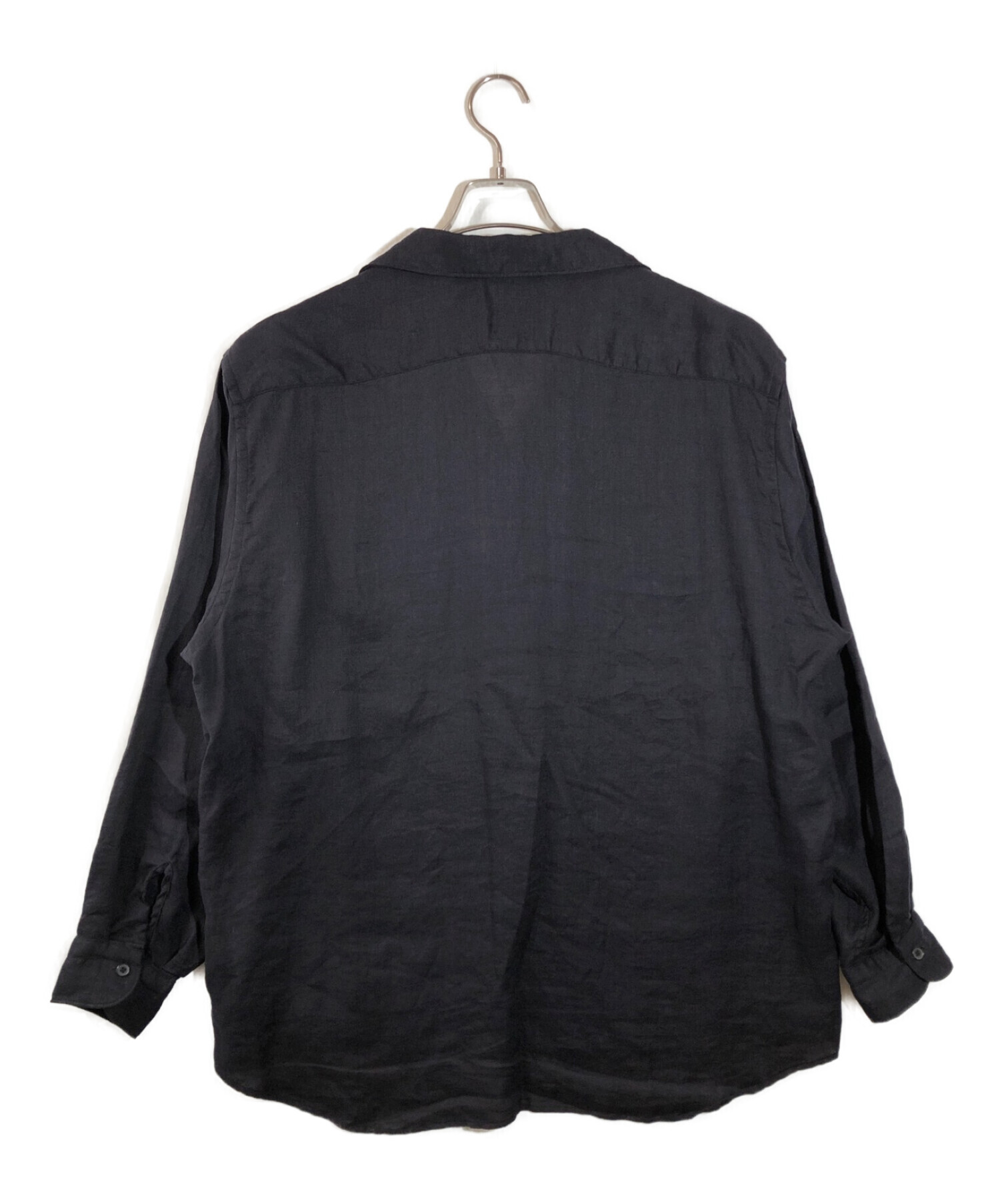 COMOLI (コモリ) リネンツイル スキッパーシャツ ネイビー サイズ:2