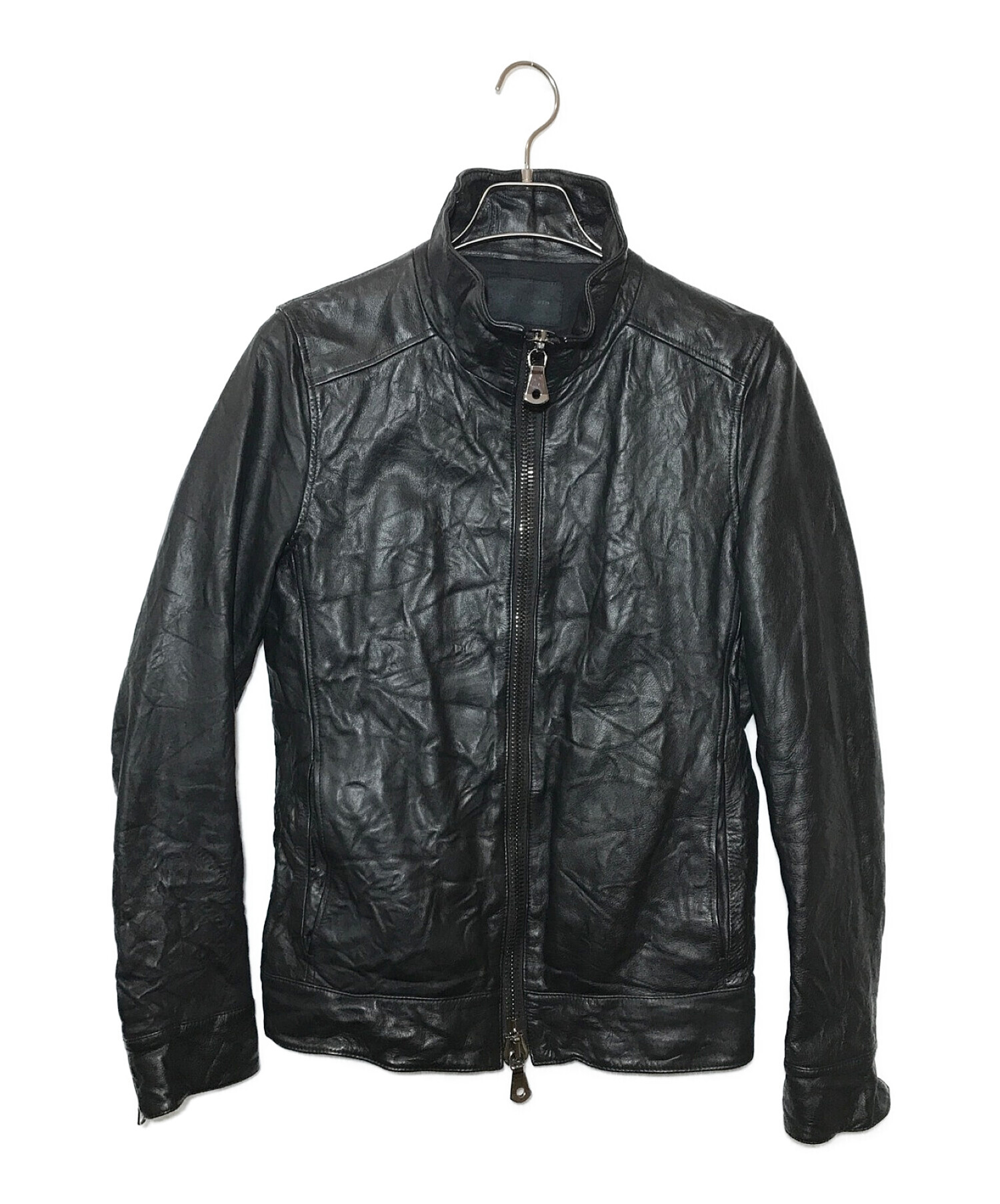 中古 junhashimoto | ジュンハシモト ライダースジャケット ｼﾝｸﾞﾙﾚｻﾞｰ