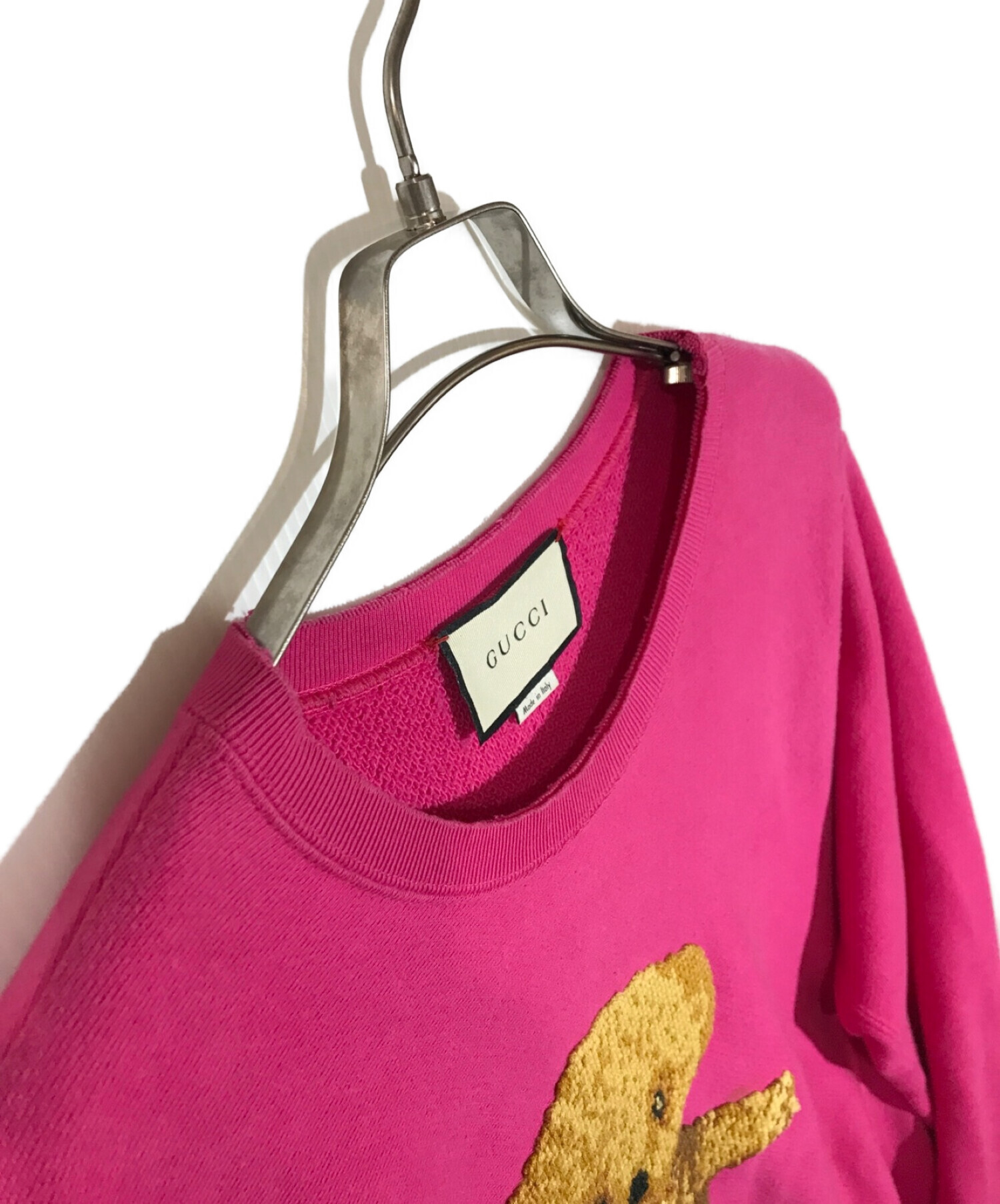 GUCCI (グッチ) テディベアスウェットシャツ ピンク サイズ:M