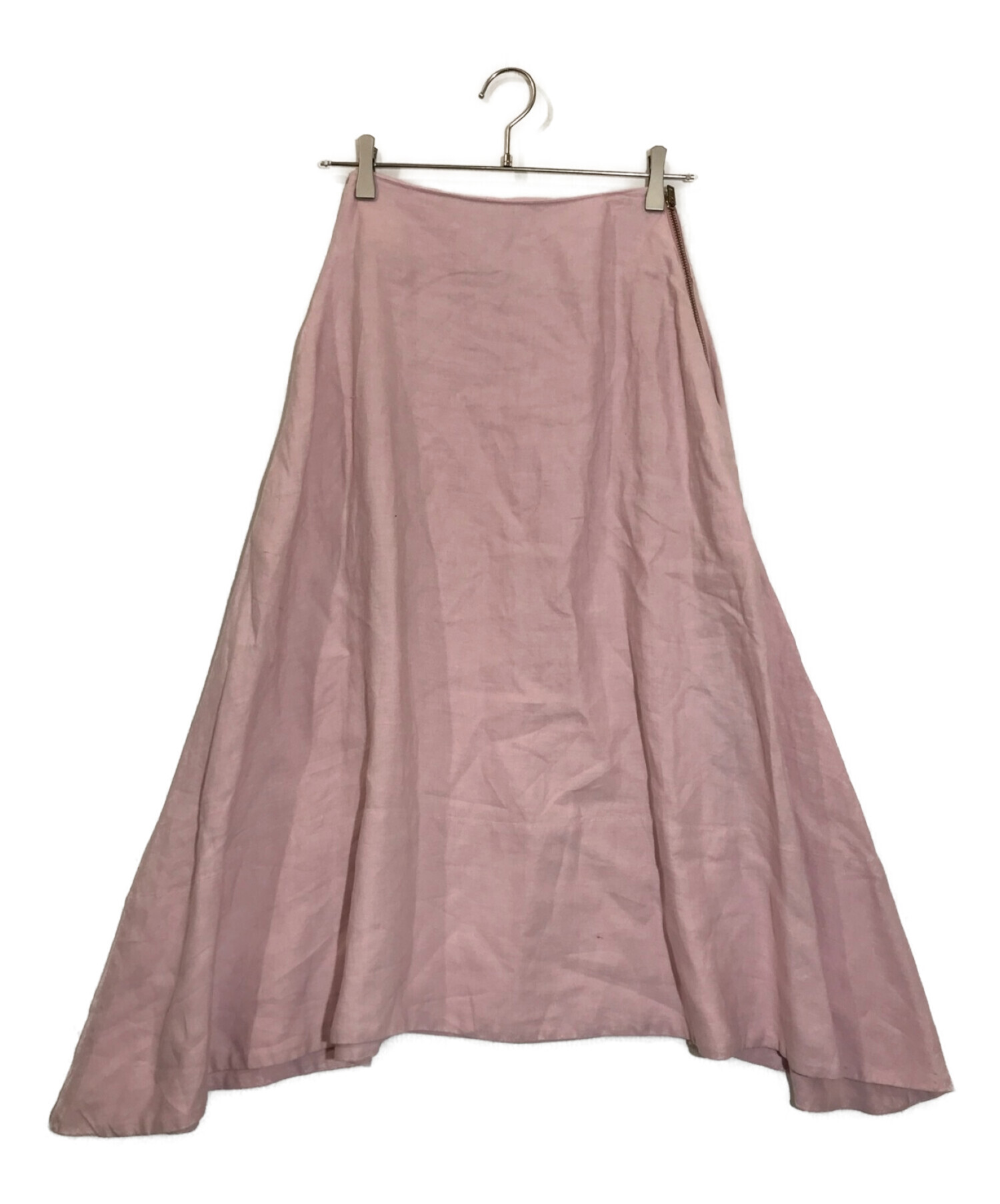 MADISON BLUE】リネンタックサーキュラースカート ピンク タグ付