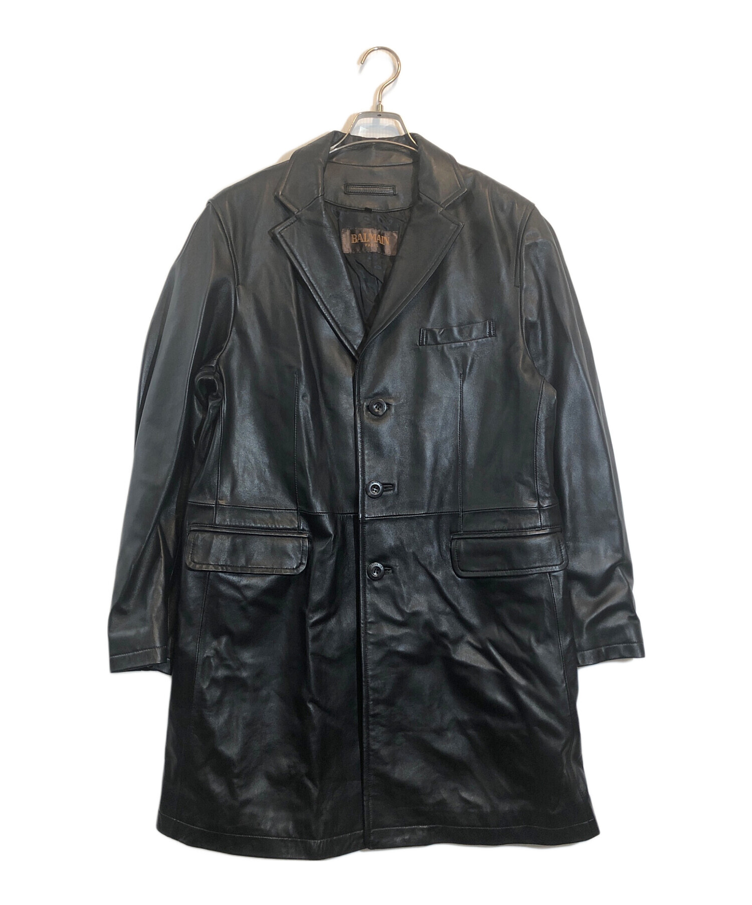 中古・古着通販】BALMAIN (バルマン) シープスキン3Bレザーコート  