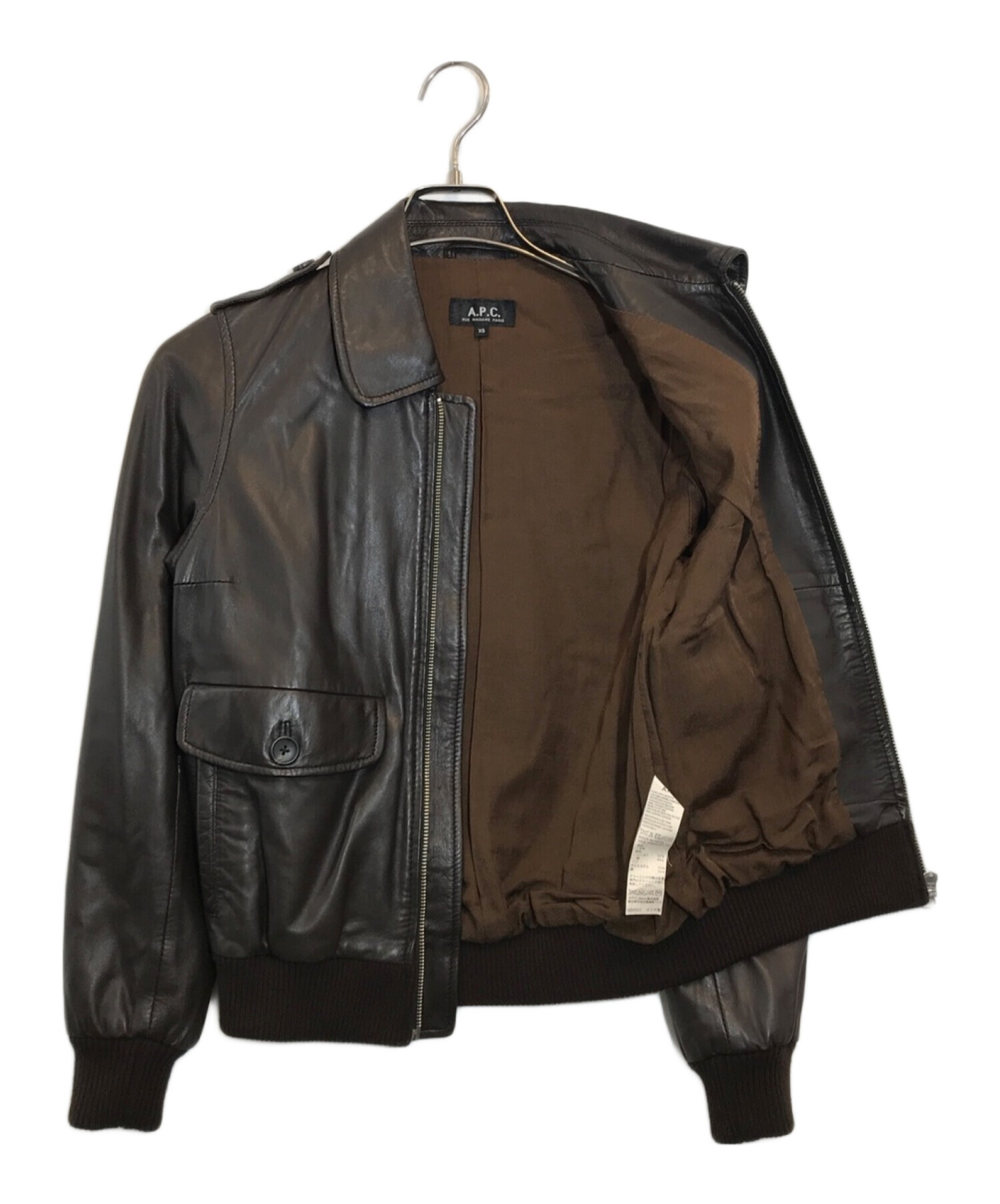 中古・古着通販】A.P.C. (アーペーセー) レザーフライトジャケット 