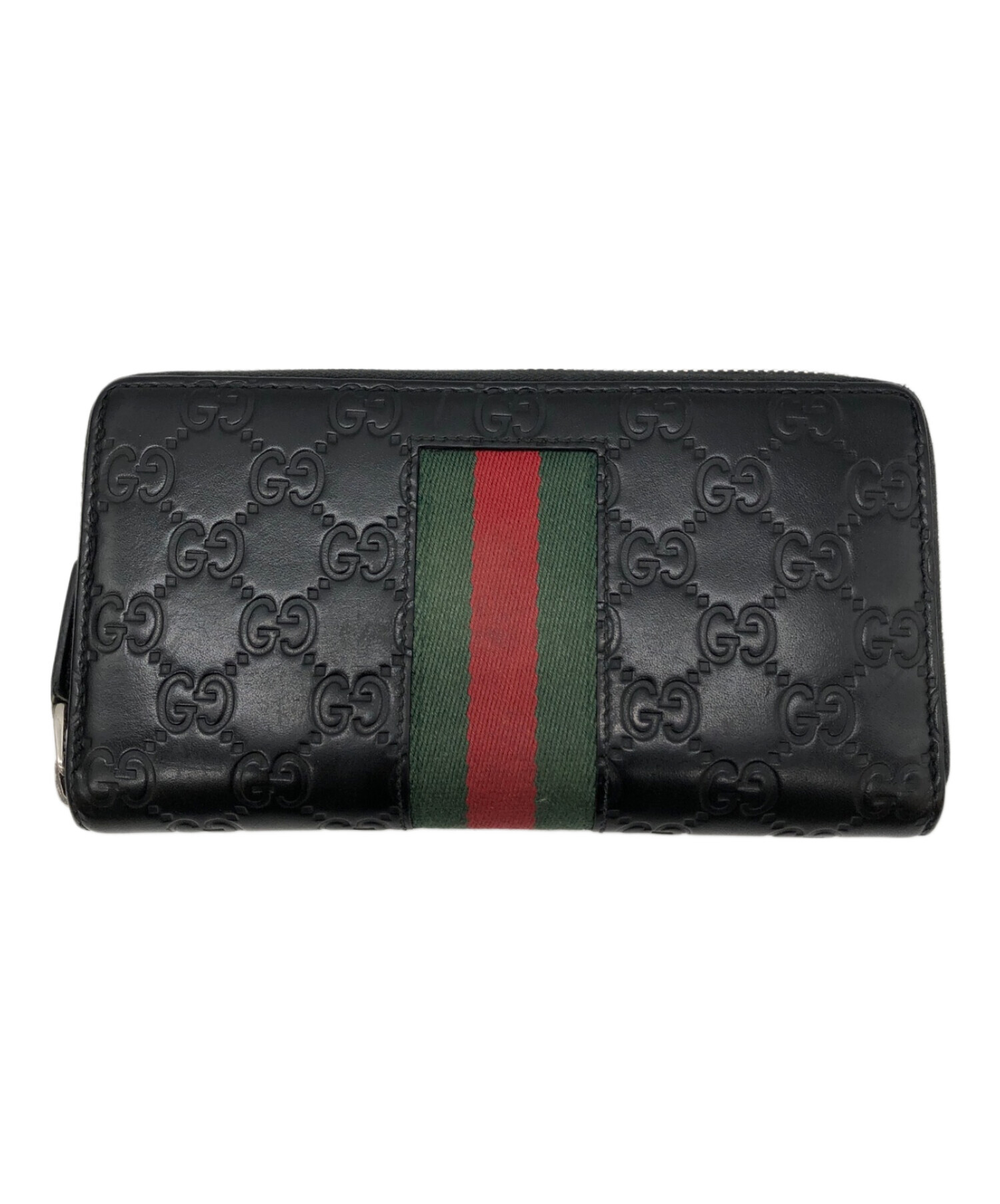 KW2】中古 GUCCI/グッチ グッチシマ ラウンドジップウォレット ロング 