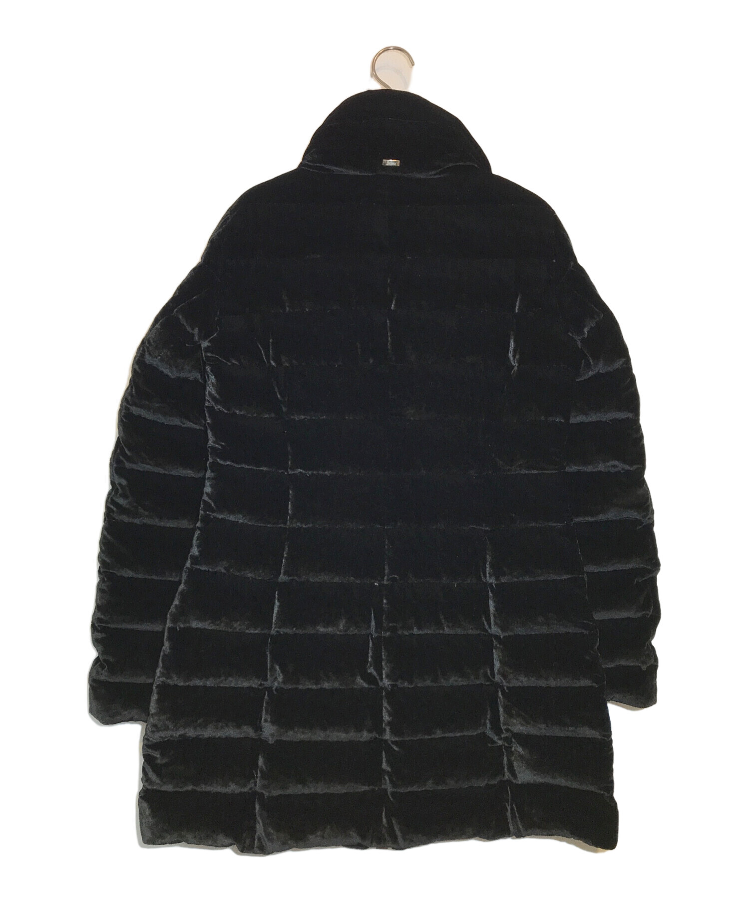 中古・古着通販】HERNO (ヘルノ) ベロアダウンコート ブラック サイズ 
