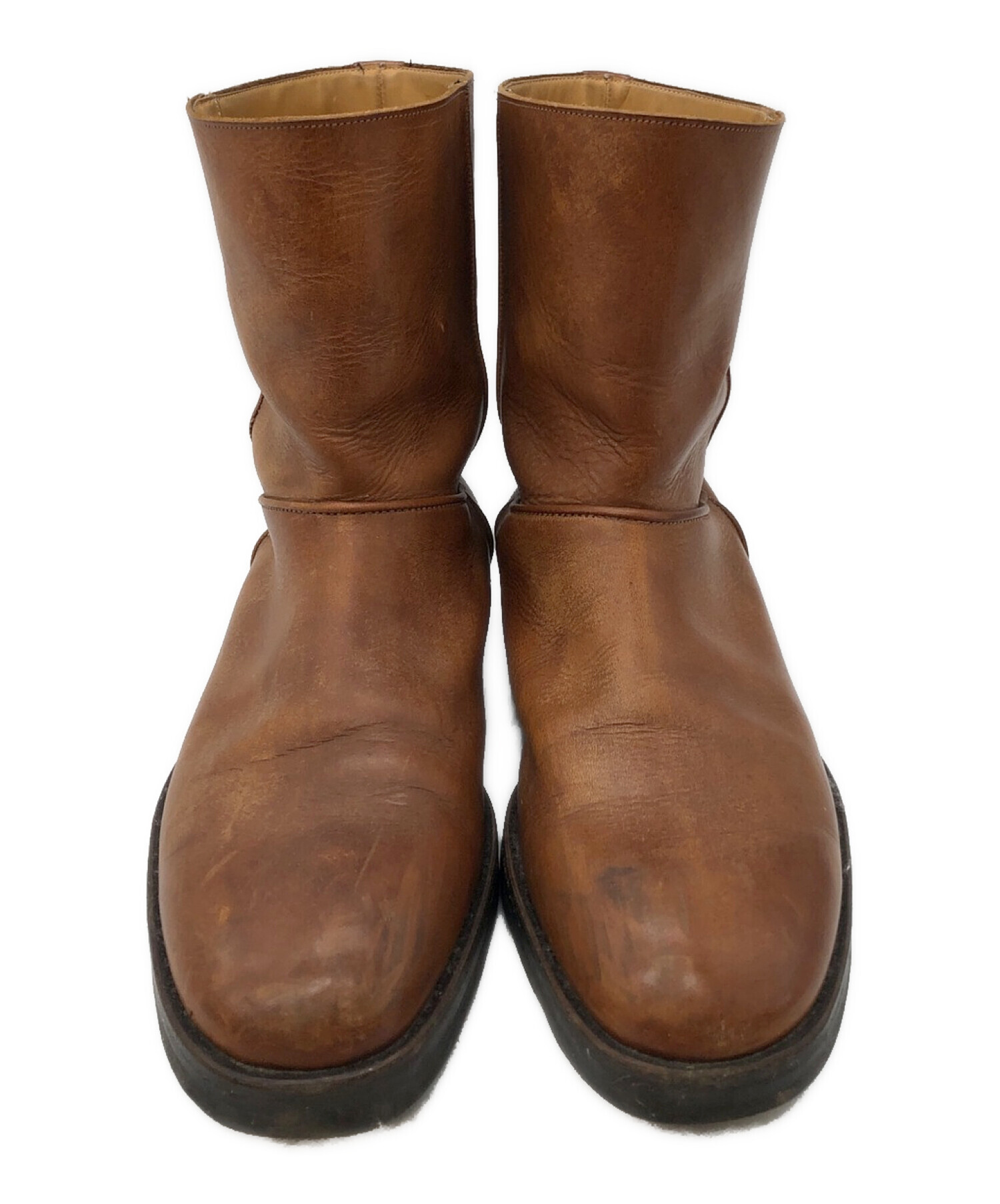 マルタンラルジェラペコスブーツブラウン レザー ロングブーツ