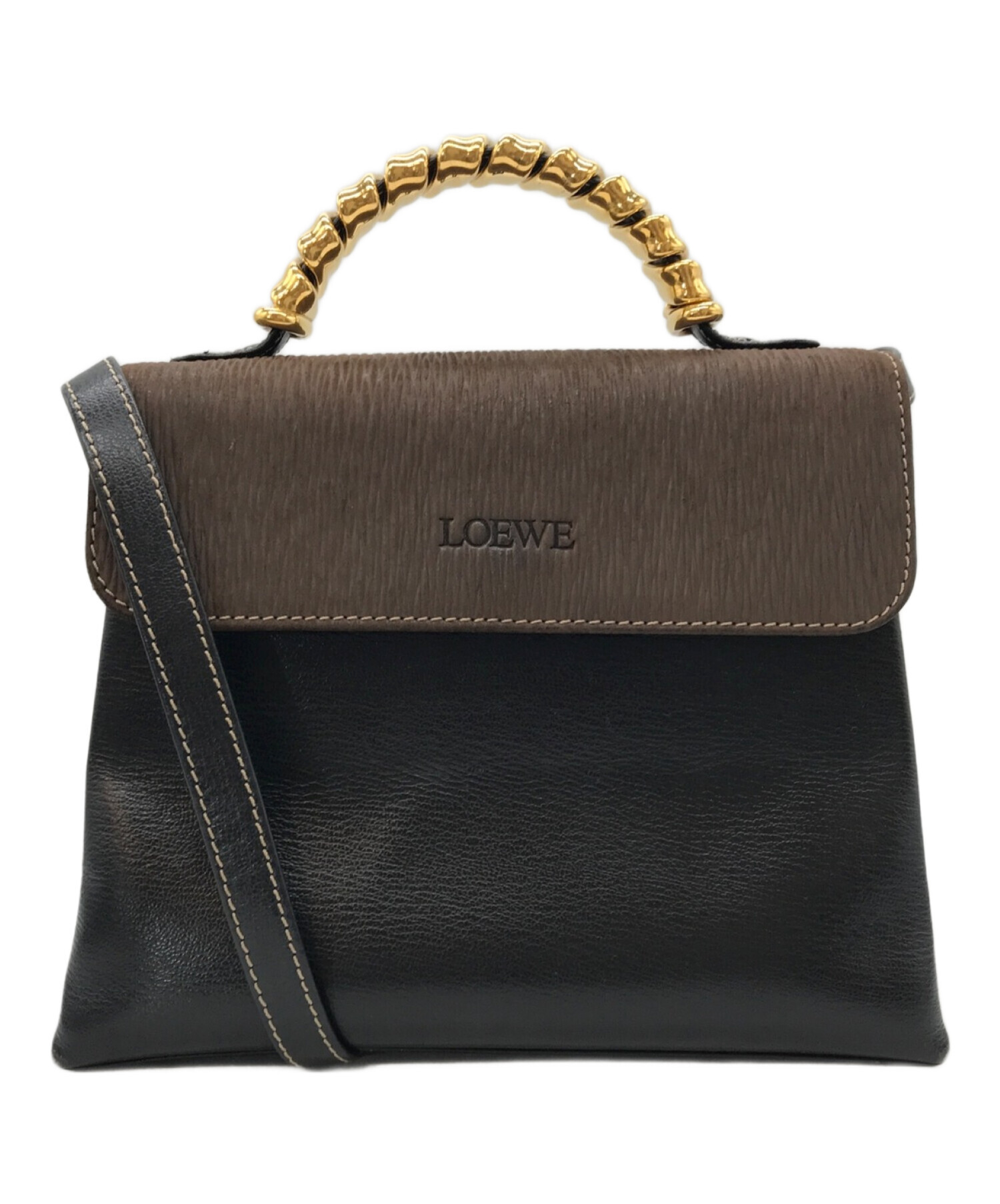 【美品 】LOEWE ロエベ ／ベラスケス ハンドバッグ／ブラック LOEWE ロエベベラスケスハンドバッグ