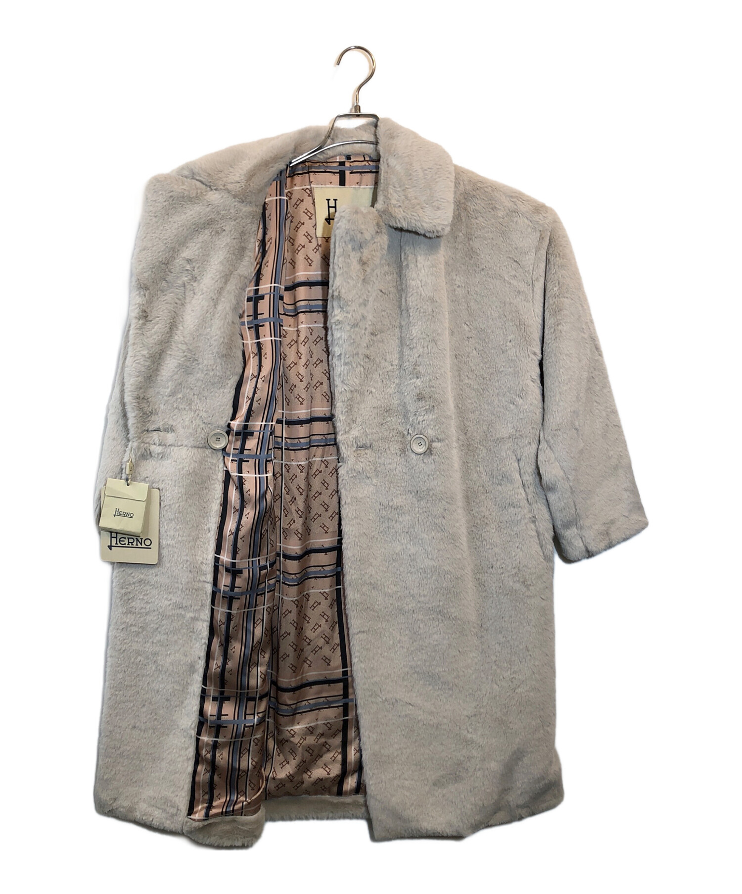 Herno エコファー コート サイズ40タグ付き新品 ヘルノエコファーコート40