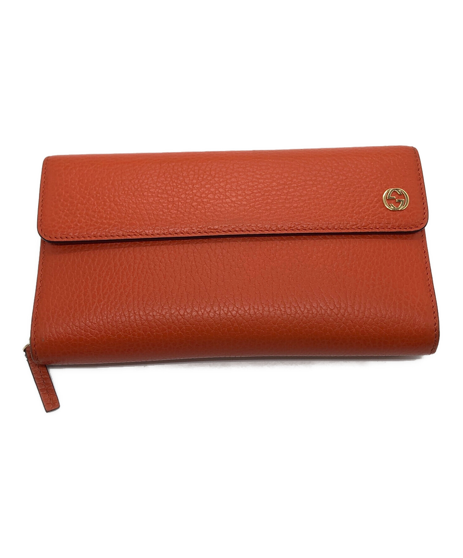 【29,000円→24,000円】GUCCI オレンジ GGパターン 長財布 29,→24,】GUCCI オレンジ GGパターン 長財布