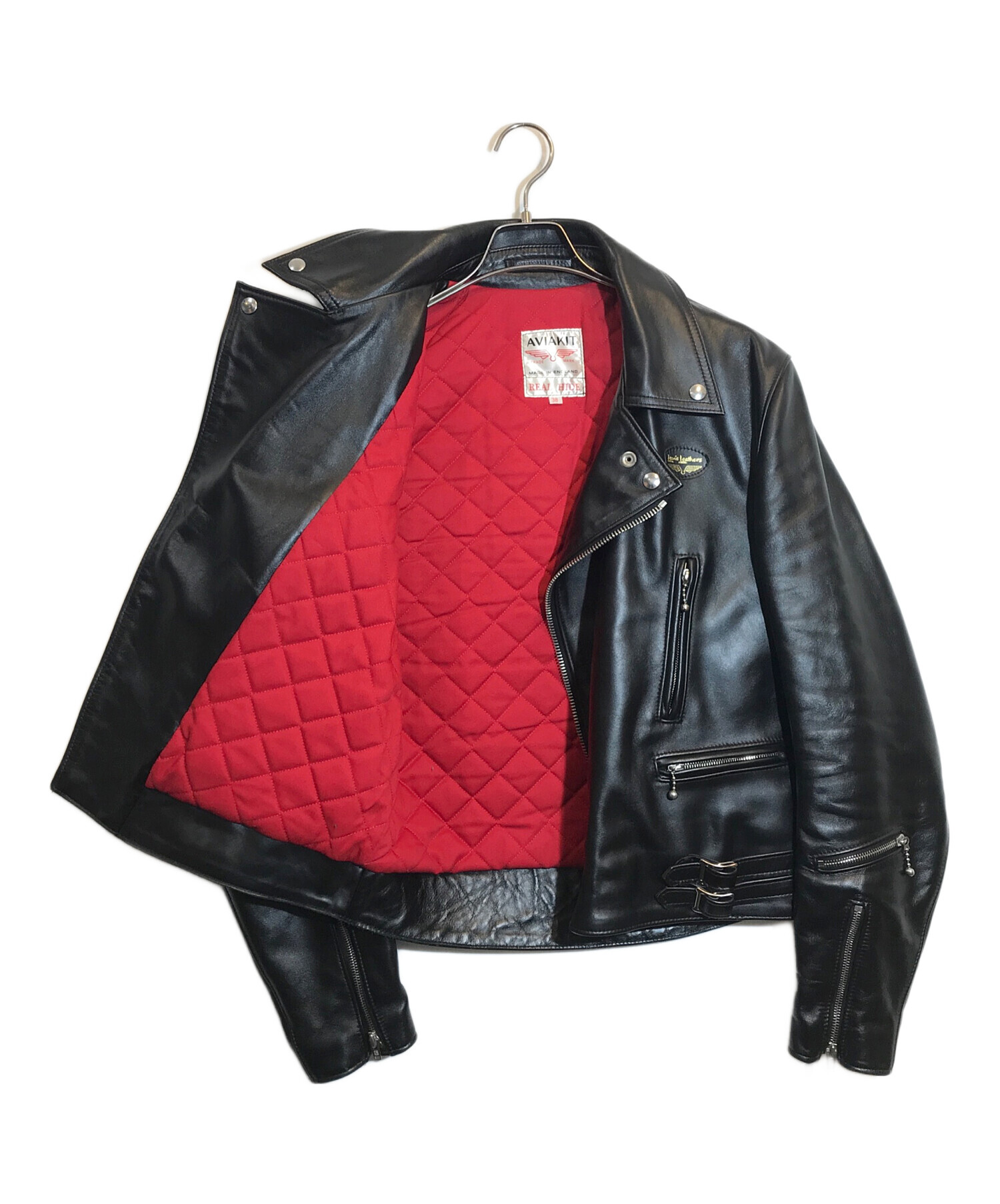 AVIakit レザージャケット サイズ38 レッド AVIakit レザージャケット