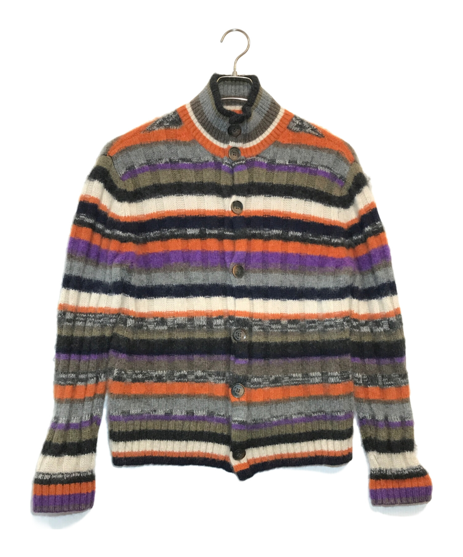 中古・古着通販】ETRO (エトロ) ボーダーカシミヤカーディガン 
