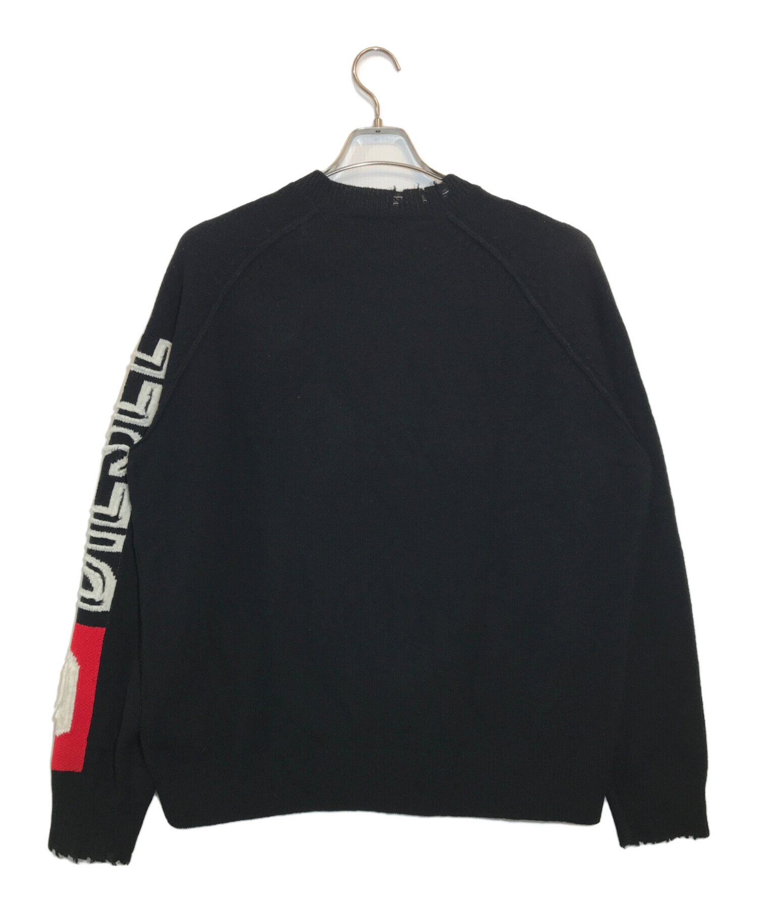 中古・古着通販】DIESEL (ディーゼル) ダメージ加工ニット ブラック 