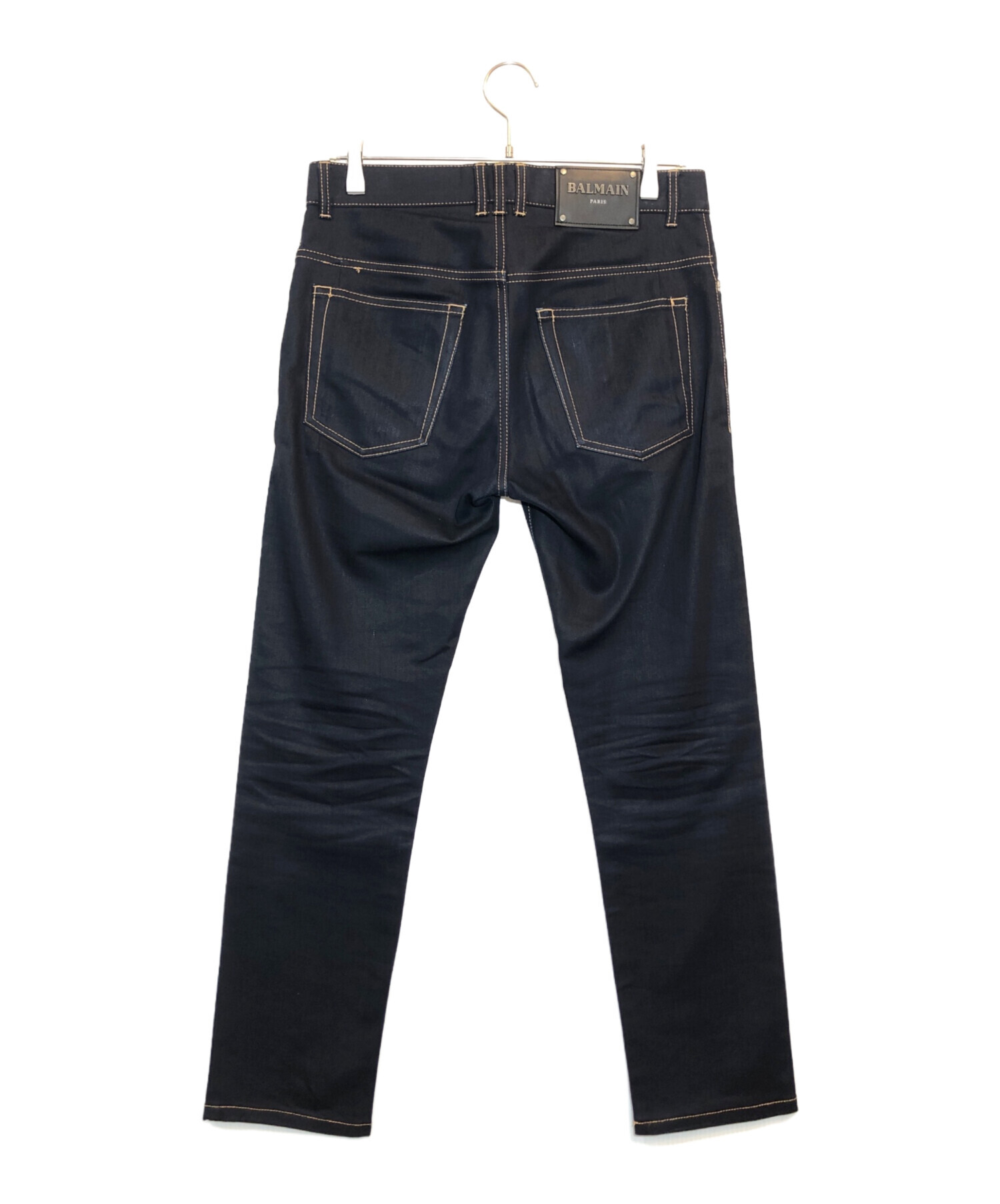 バルマン BALMAIN ボトムス ジーンズ サイズ36 S ネイビー レディース 