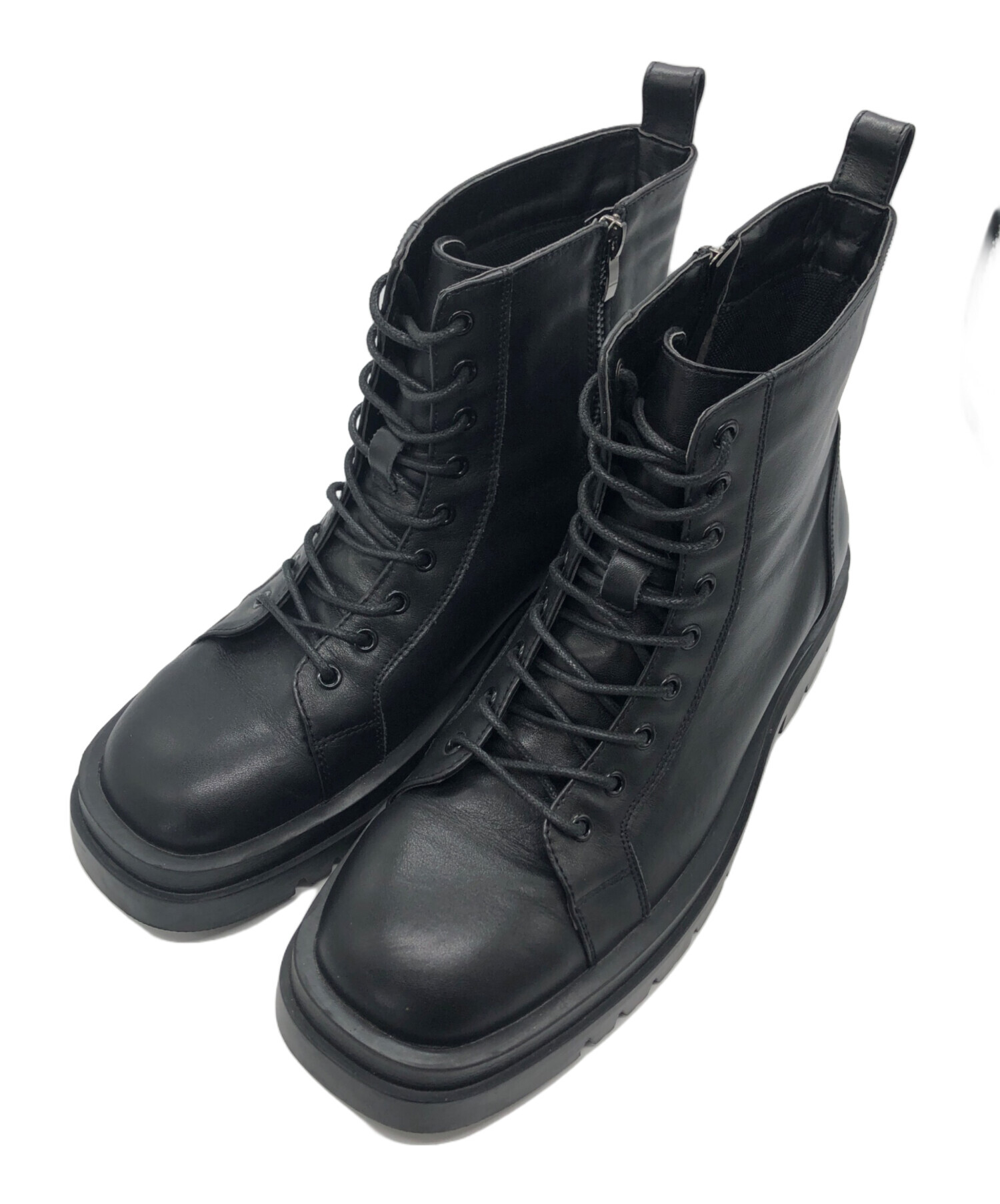 中古・古着通販】CTHY (シティ) サイドジップブーツ ブラック サイズ 