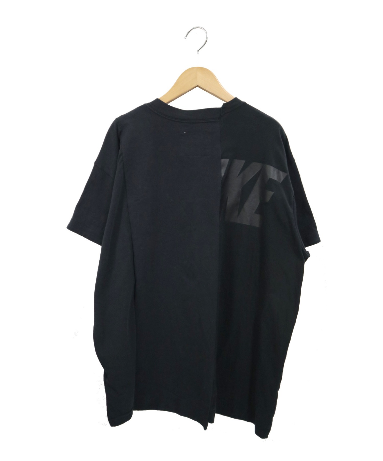 NIKE×sacai (ナイキ×サカイ) コラボ再構築ハイブリッドプリントTシャツ ブラック サイズ:L CD6311-010 NikeLab W  Nrg Ga