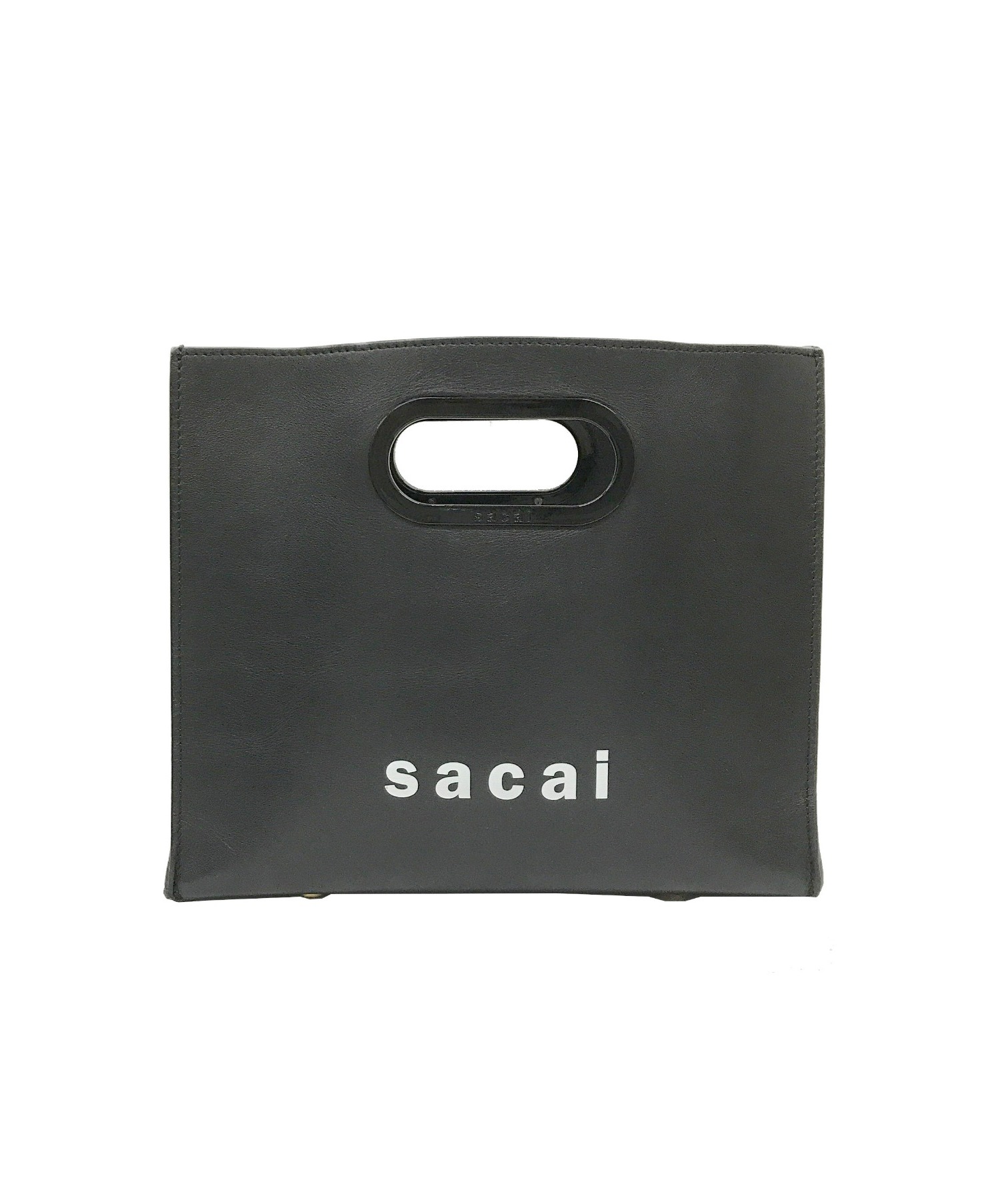 sacai (サカイ) ロゴハンドバッグ ブラック サイズ:下記参照 Logo Hand Bag