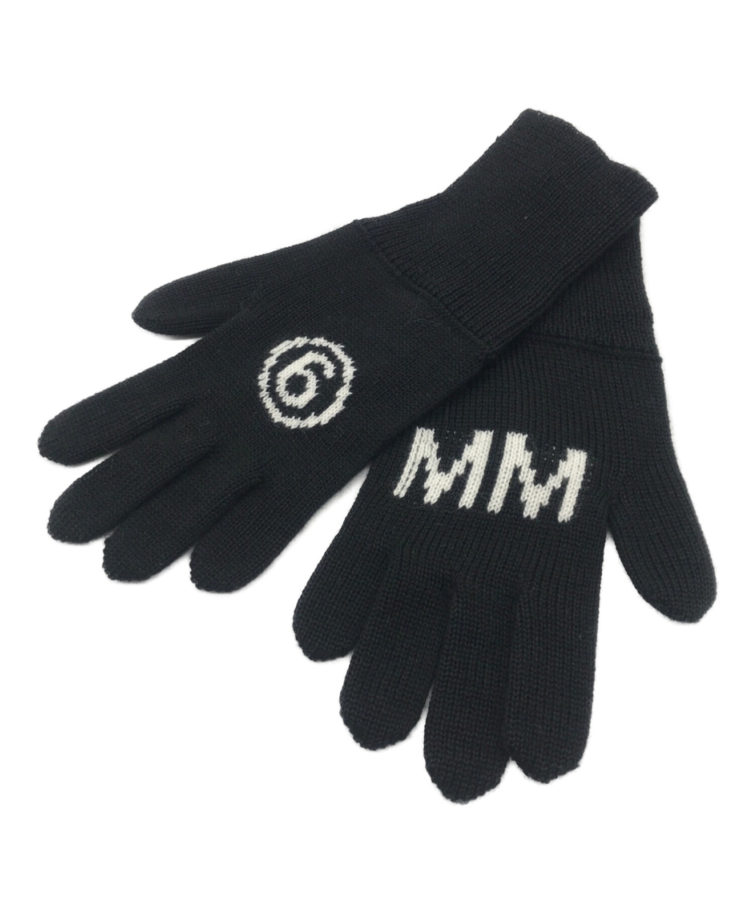 MM6 Maison Margielaマルジェラ　ウール×アクリル　ロゴ入り手袋