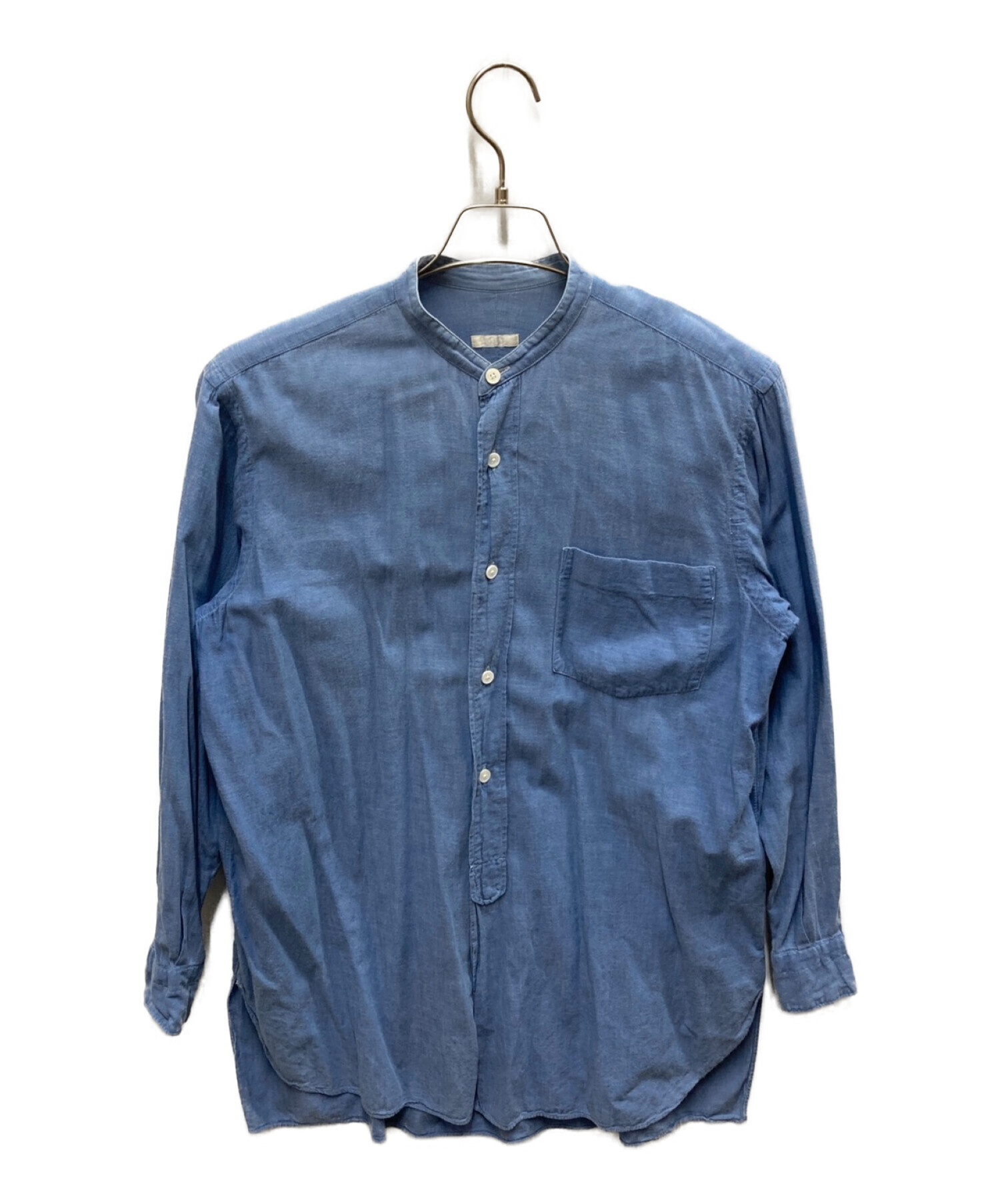 COMOLI (コモリ) ベタシャンバンドカラーシャツ インディゴ サイズ:１