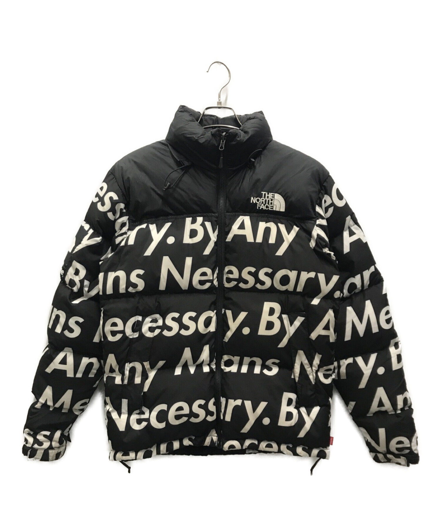 SUPREME×THE NORTH FACE (シュプリーム × ザノースフェイス) Nuptse Jacket By Any Means  Necessary ブラック×ホワイト サイズ:S