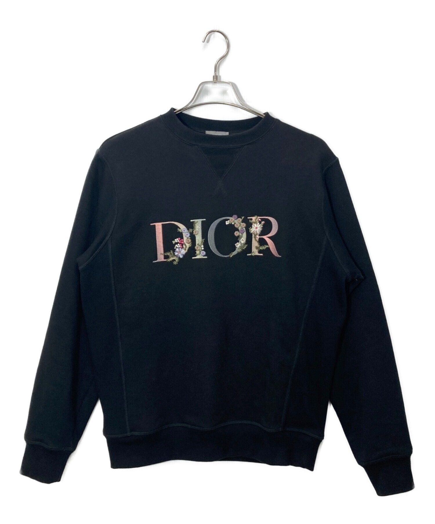 Dior (ディオール) フラワーロゴ刺繍スウェット ブラック サイズ:XS