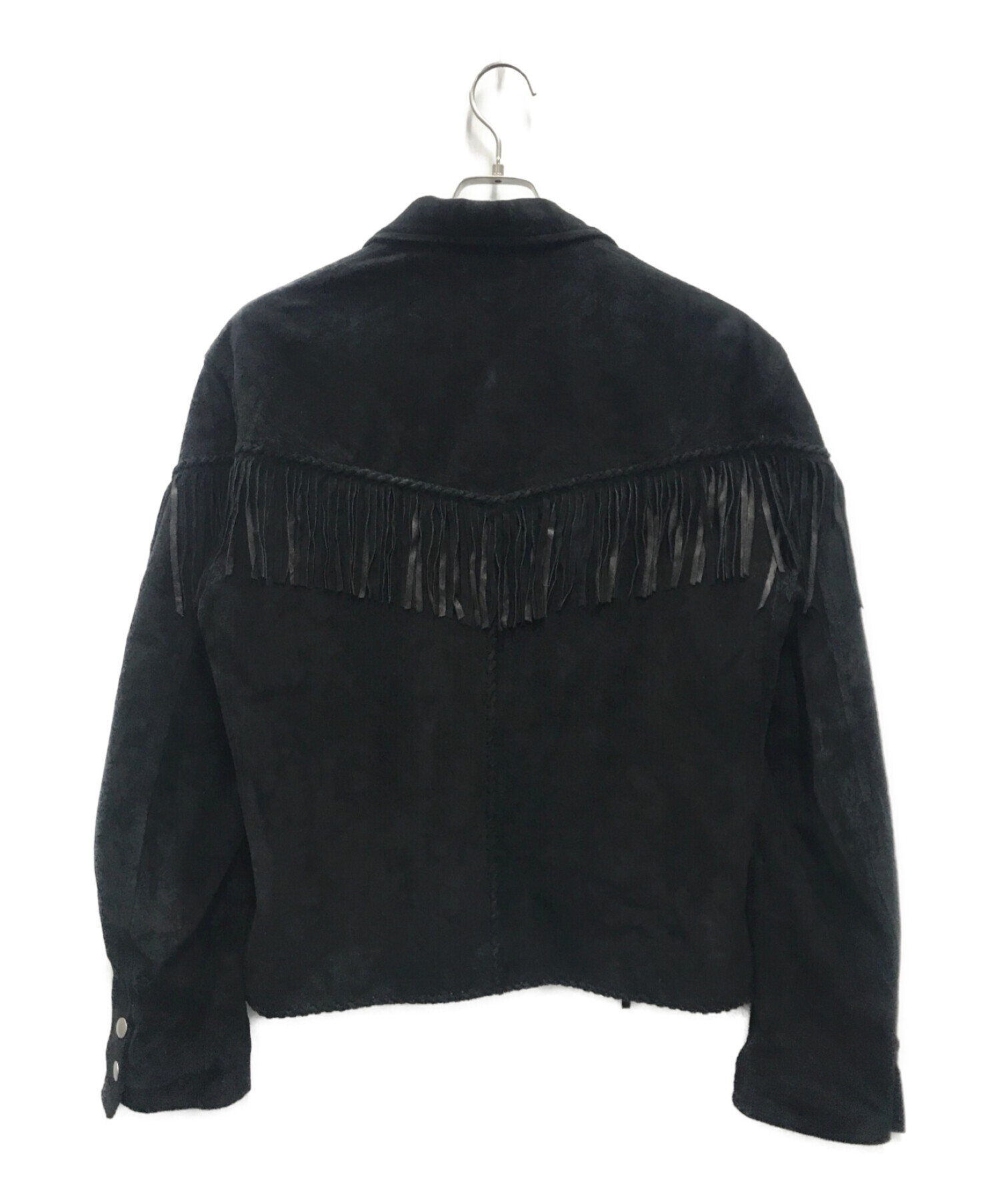 IROQUOIS (イロコイ) スウェードフリンジジャケット ブラック サイズ:2