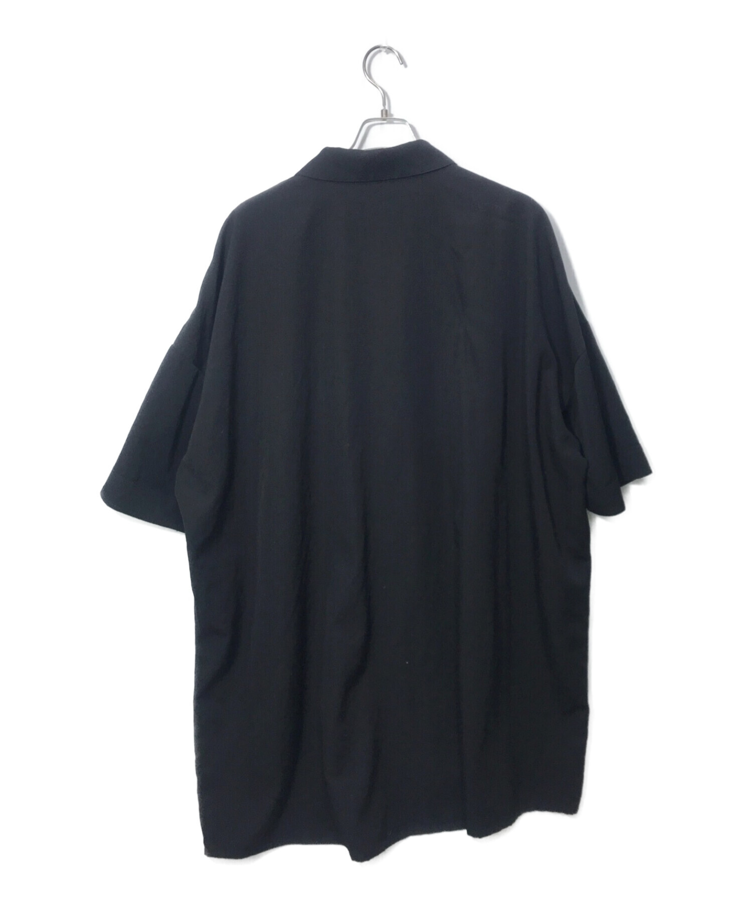 BISHOOL (ビシュール) Wool Gabardine Big Shirt ブラック サイズ:FREE